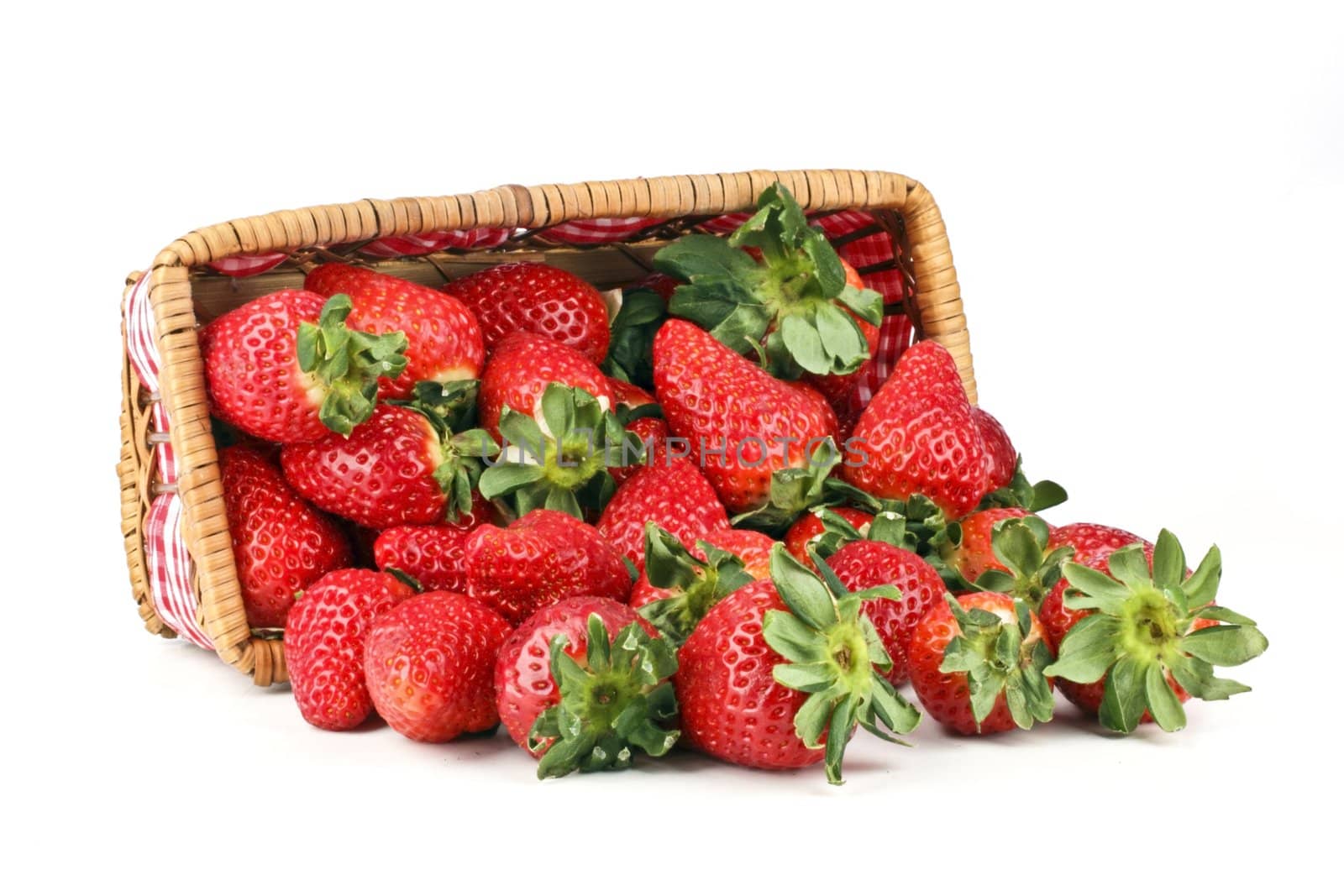 Basket with strawberries