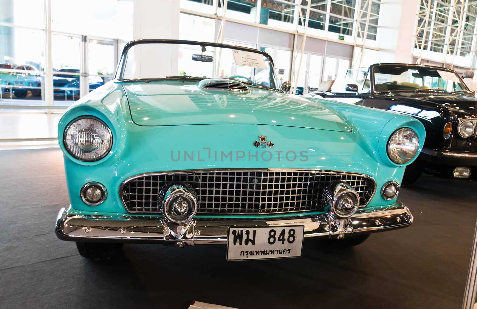 NONTABURI-DECEMBER 03: Vintage car Ford Thunderbird Display at Thailand International Motor Expo 2011 December 03