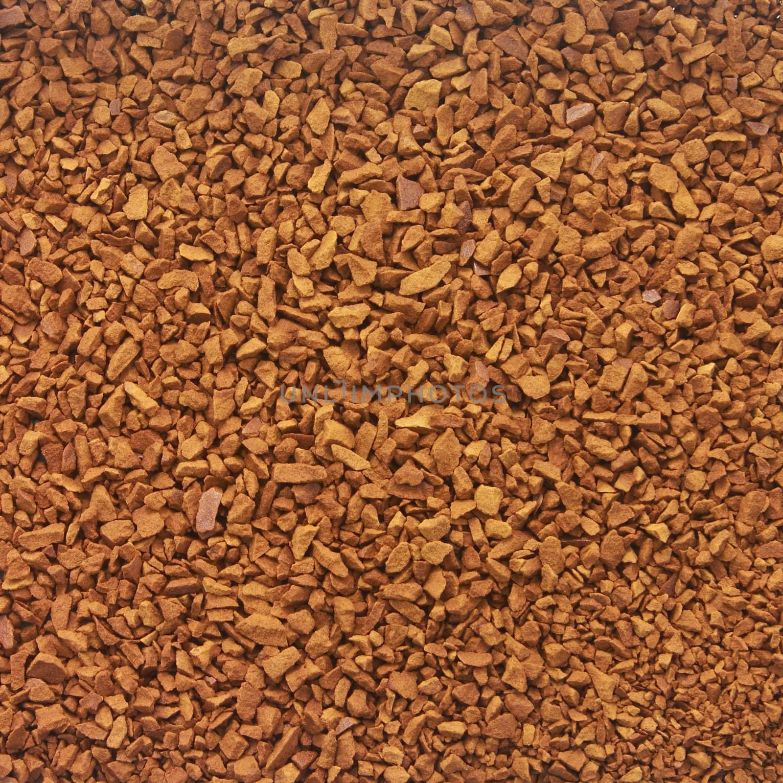 Granules of instant coffee background