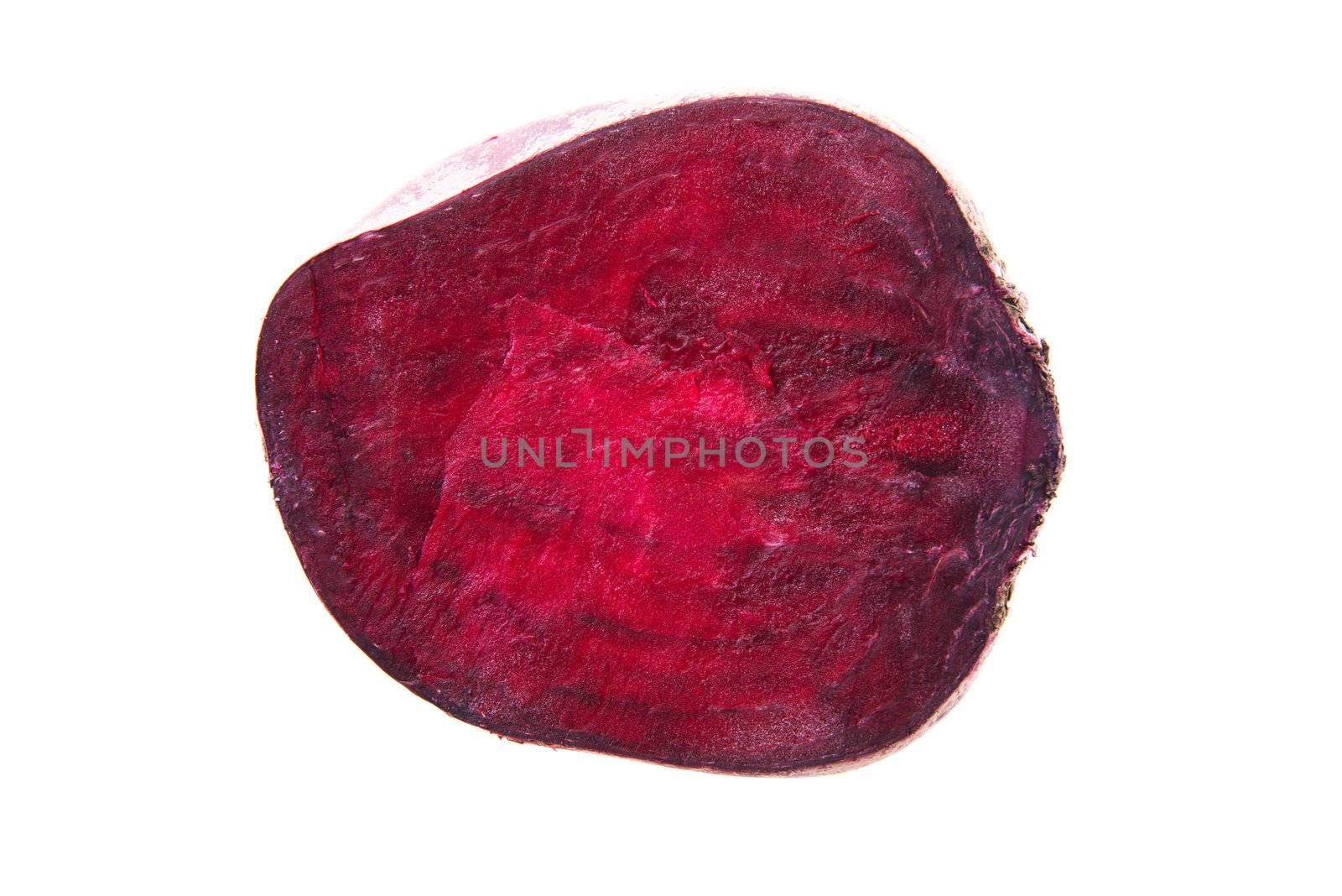 Red beets isolated on white