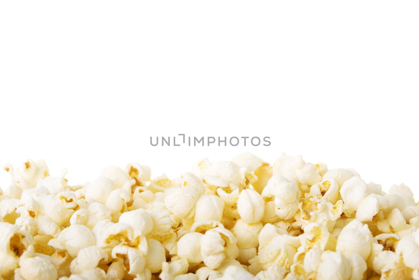 Popcorn border isolated on white