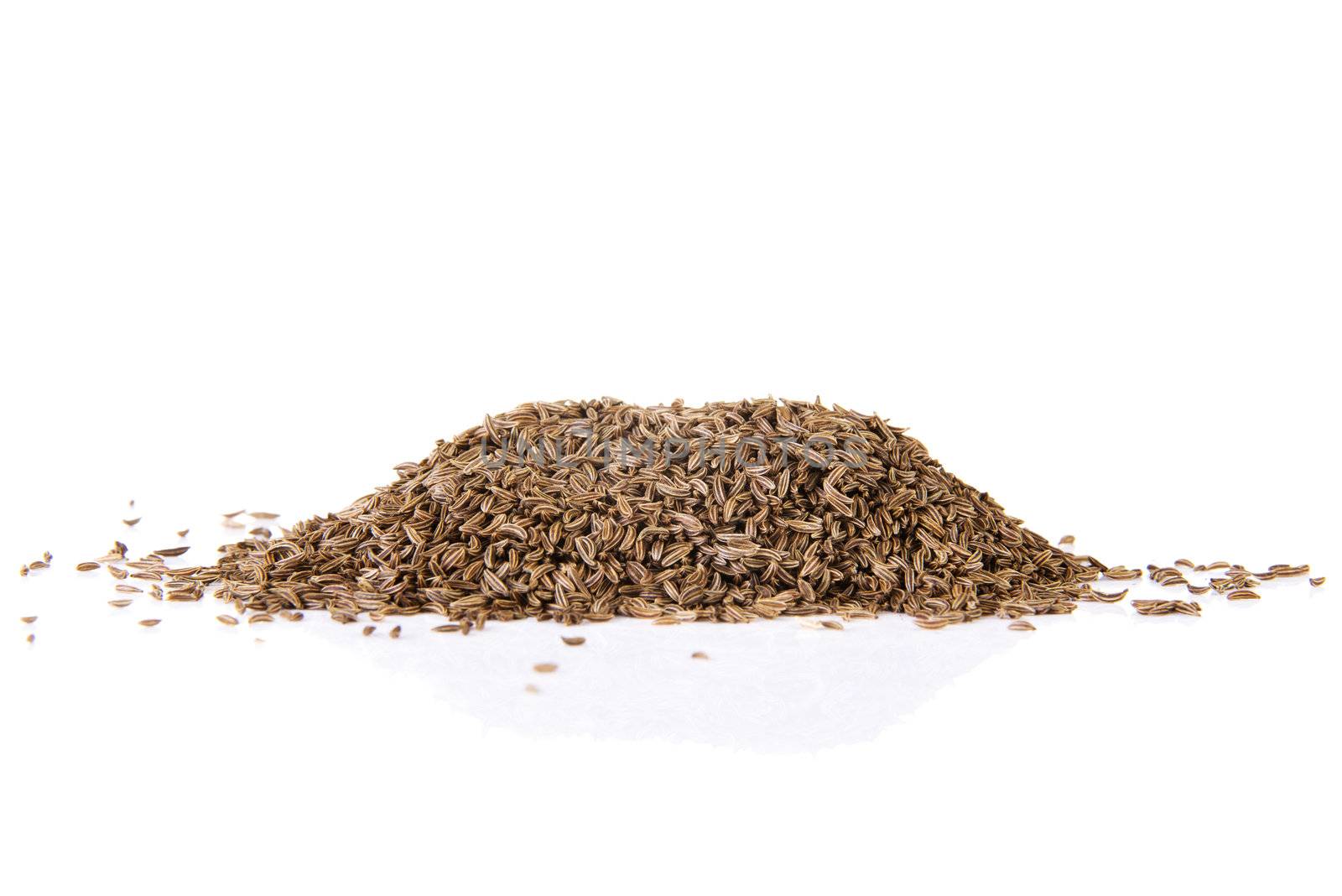 Pile of cumin seeds