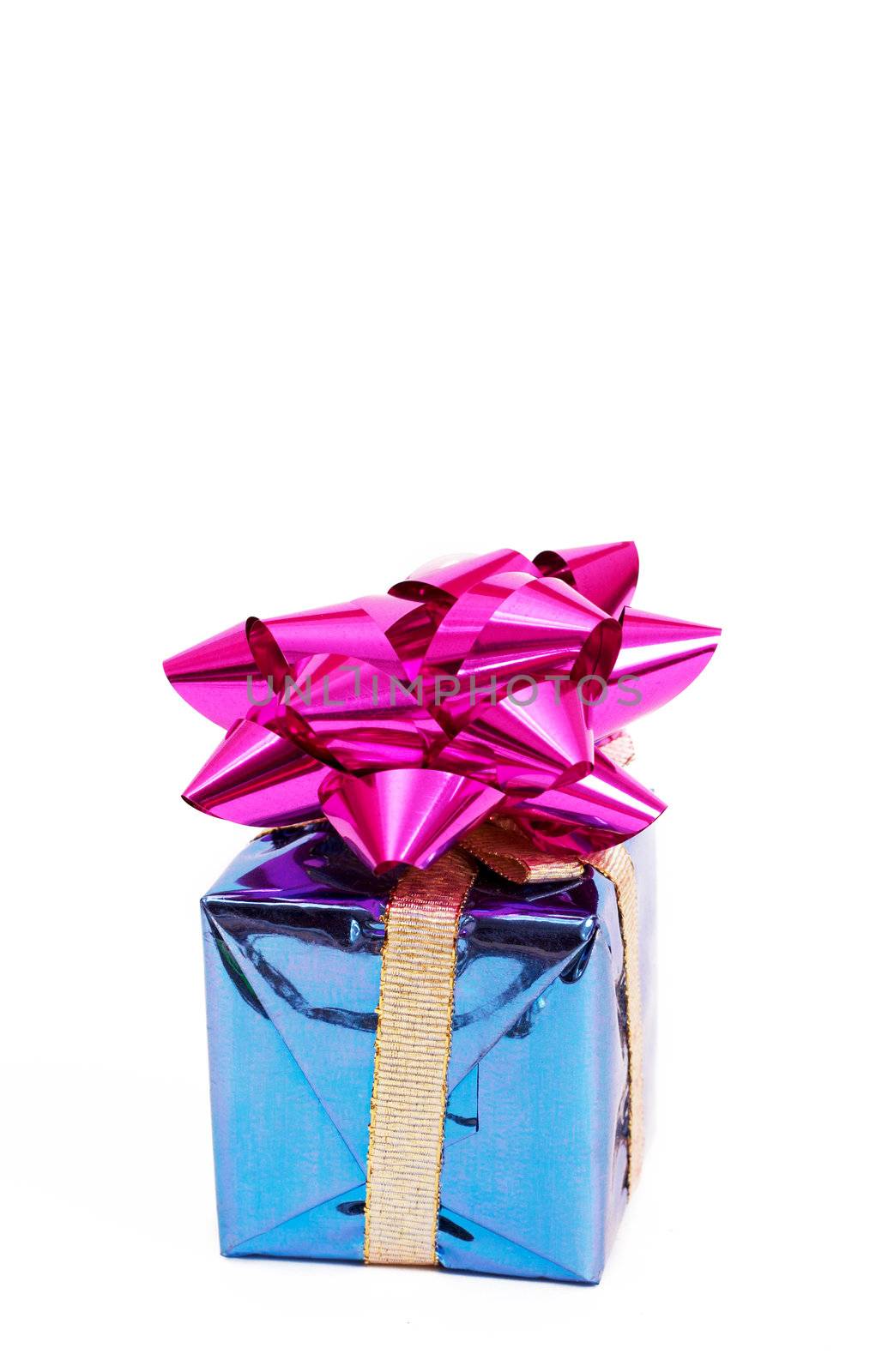 Purple gift box with a bow by Elenat