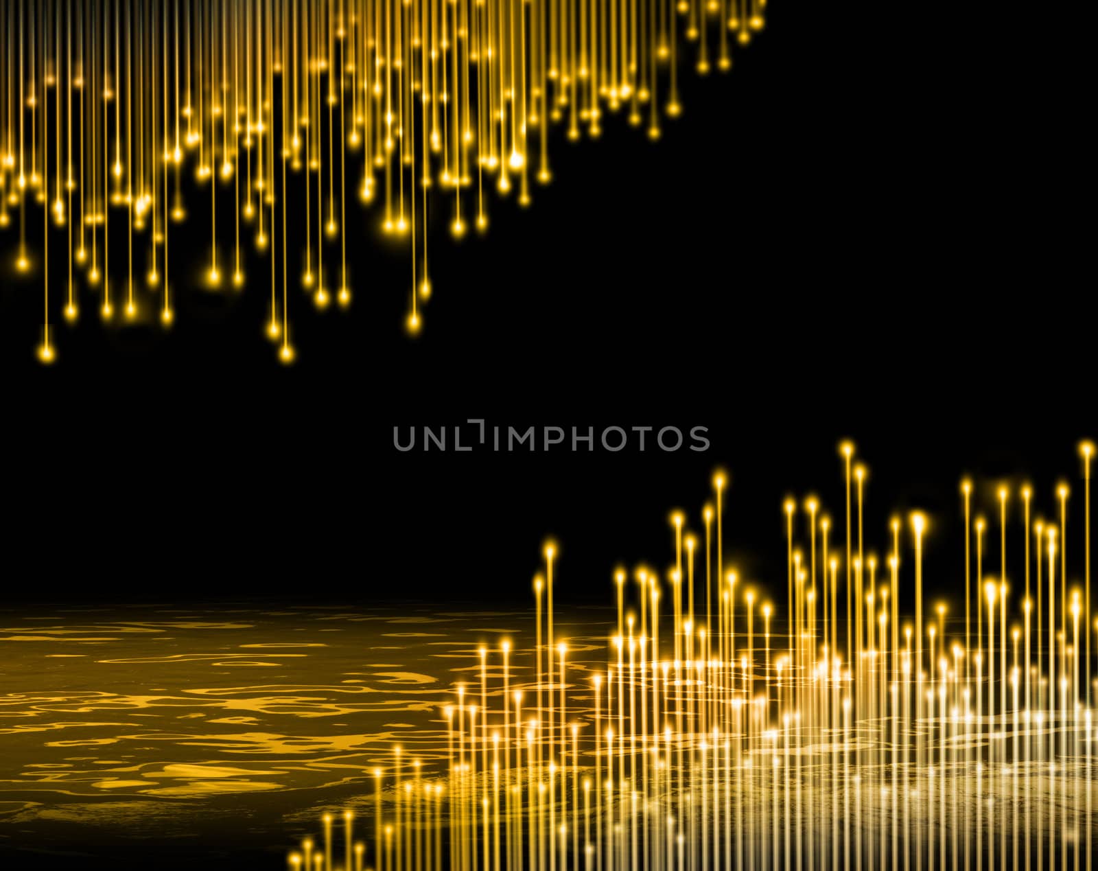 Golden light fibres stage by anterovium