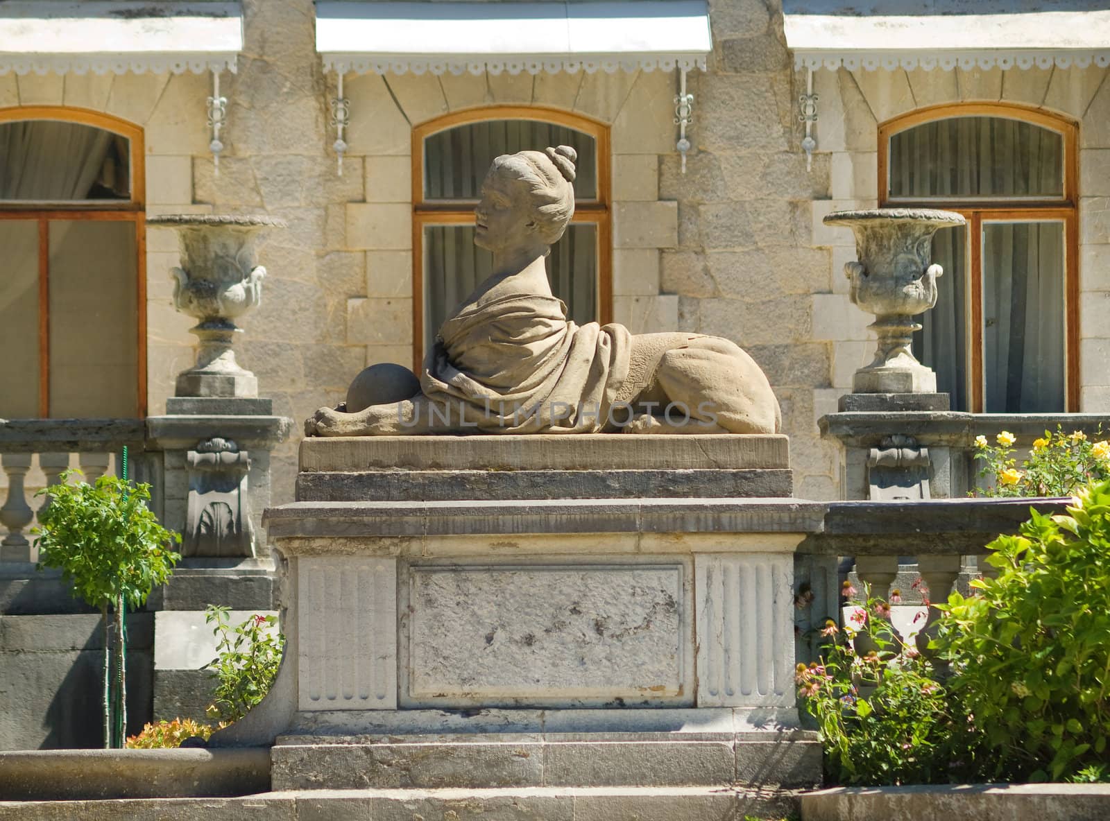 Sculpture in park of Massandra`s palace in Crimea