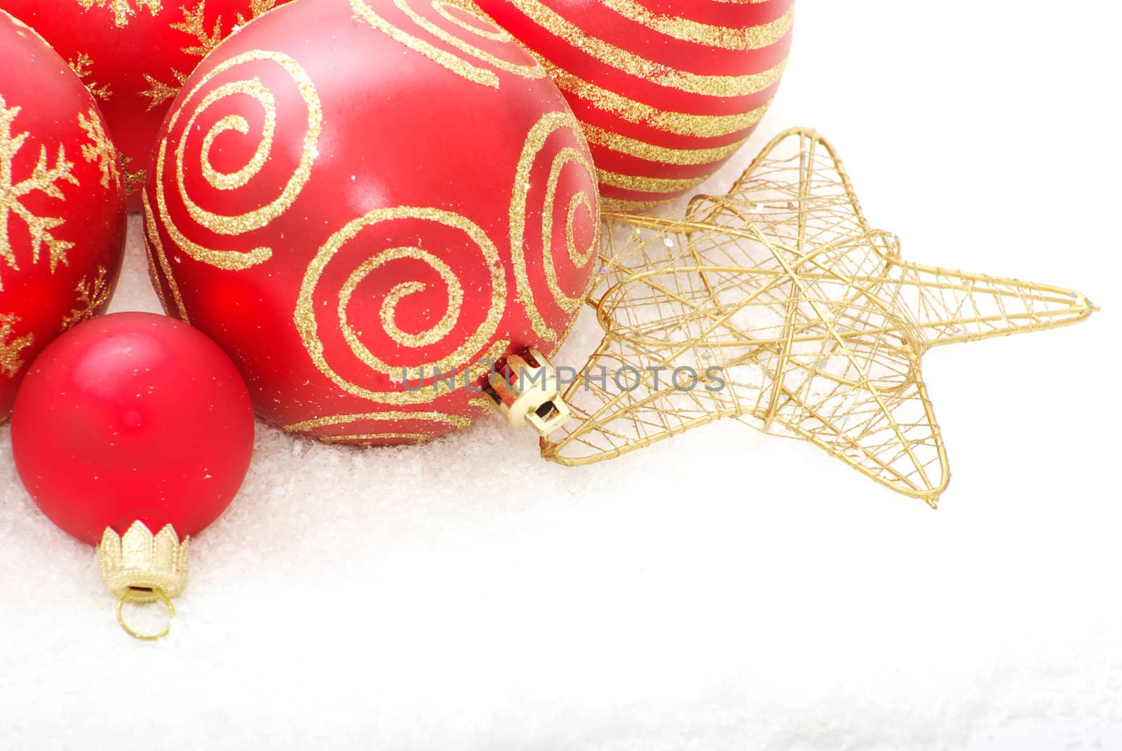 christmas balls isolated on a white background