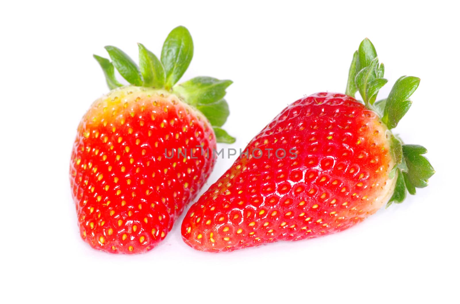 strawberries isolated over white background