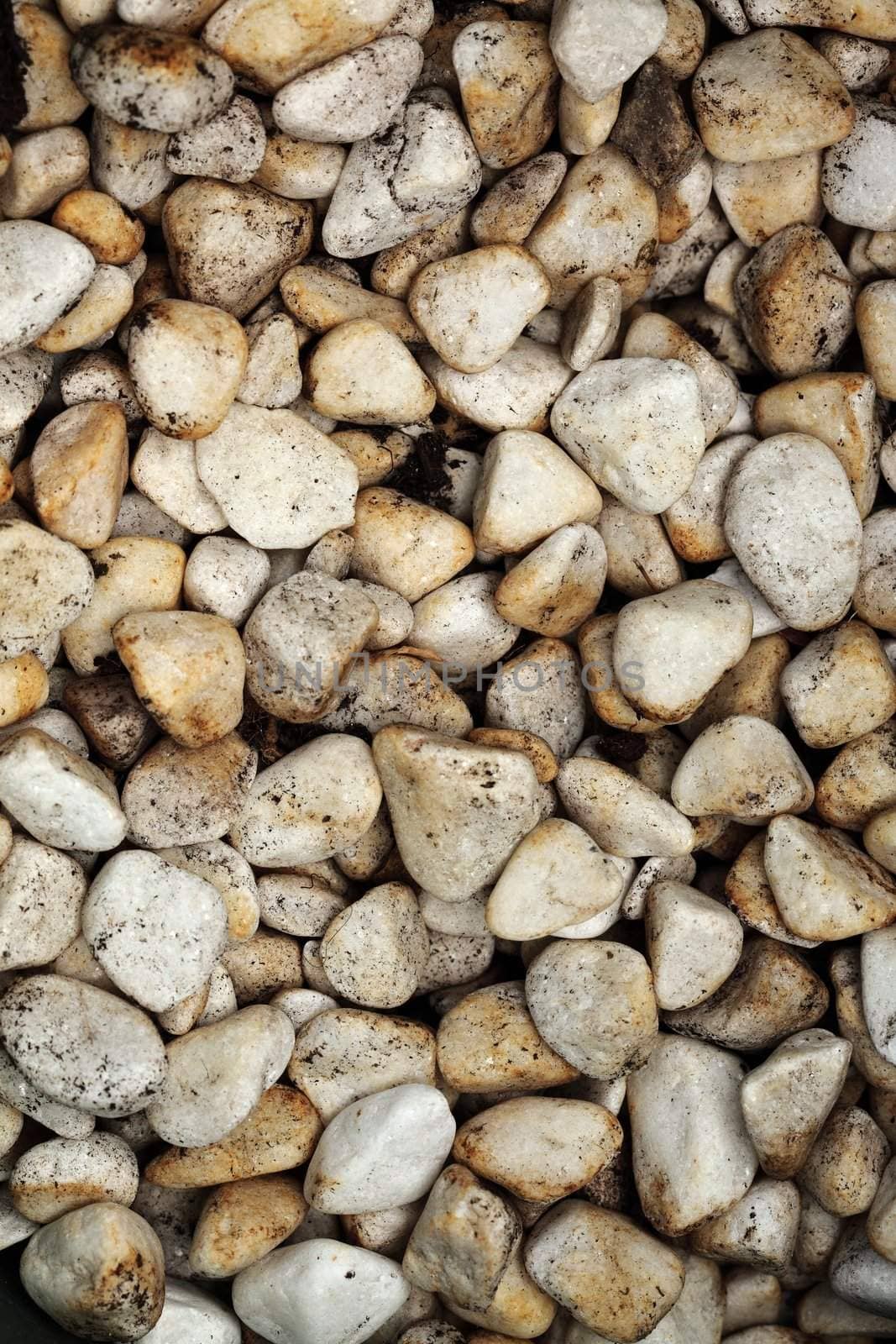 Detail of a ground with a lot of little stones