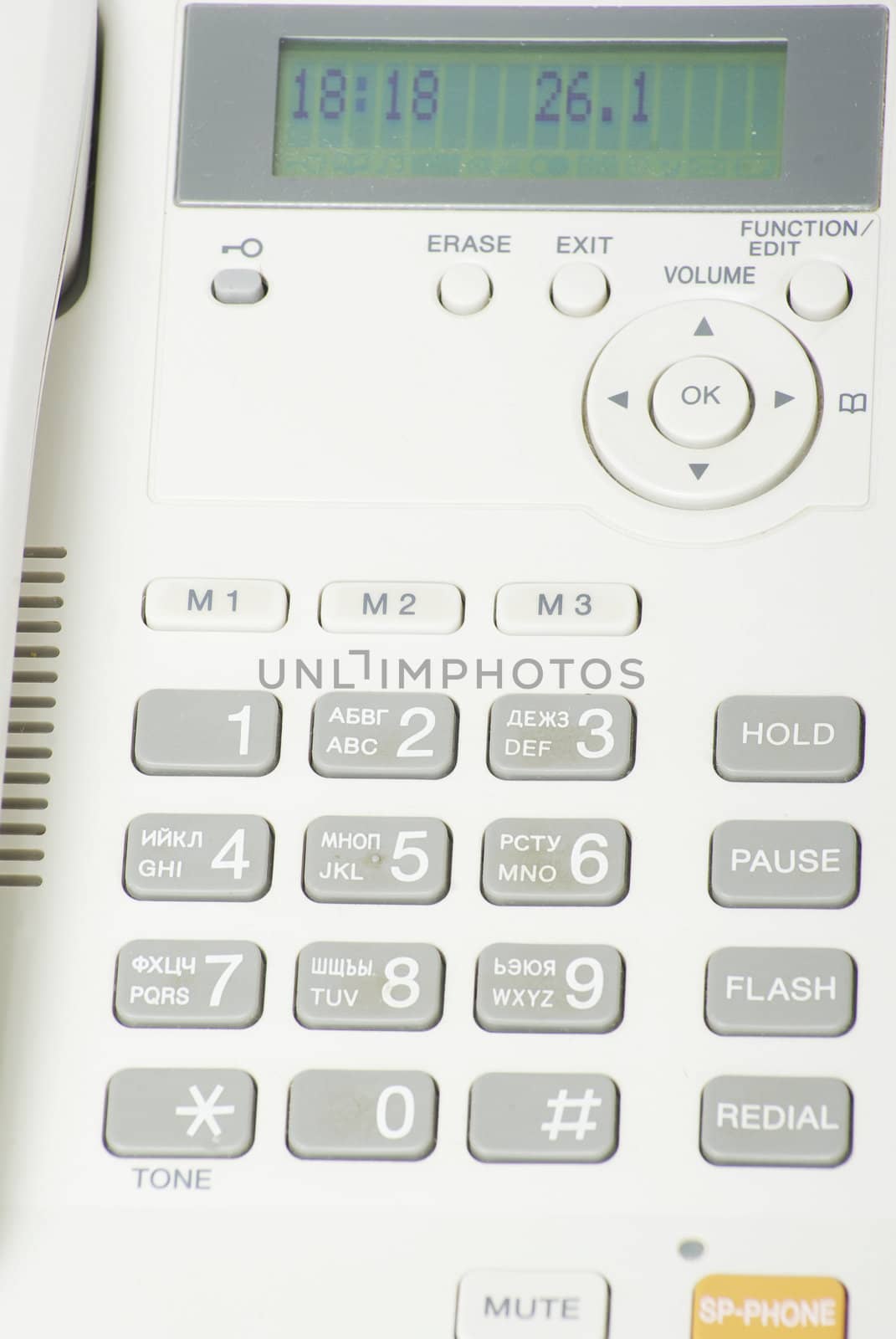 grey phone keypad close up
