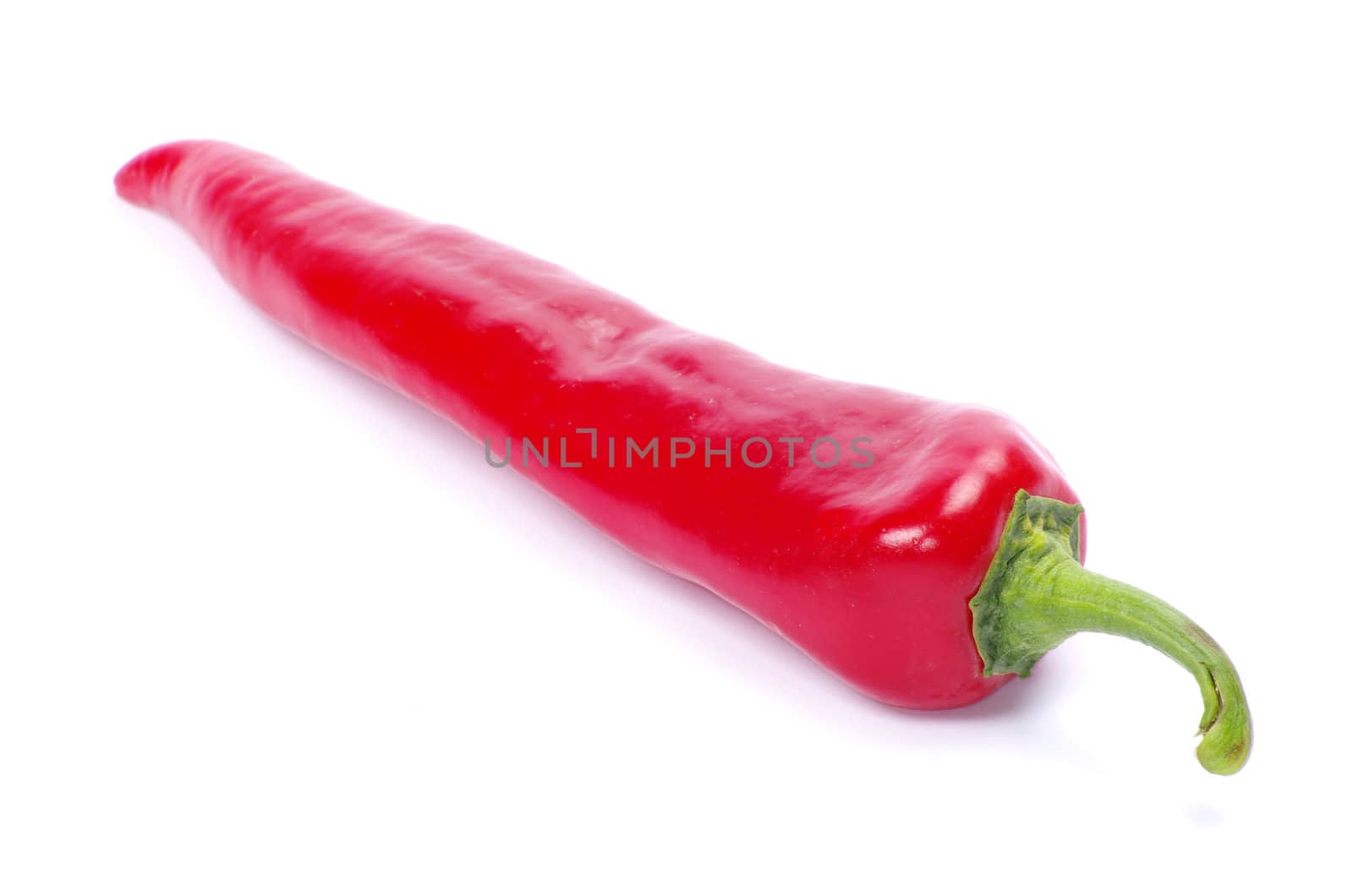red hot chili pepper on white