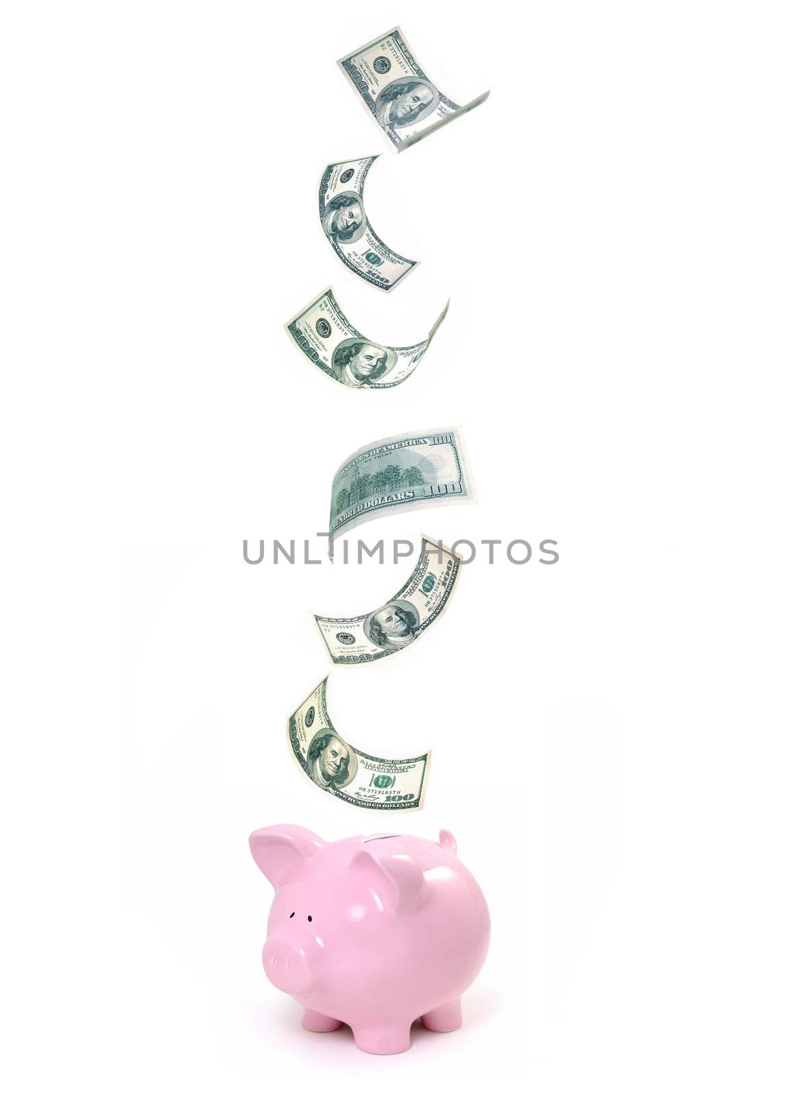 Dollar savings piggy bank by unikpix