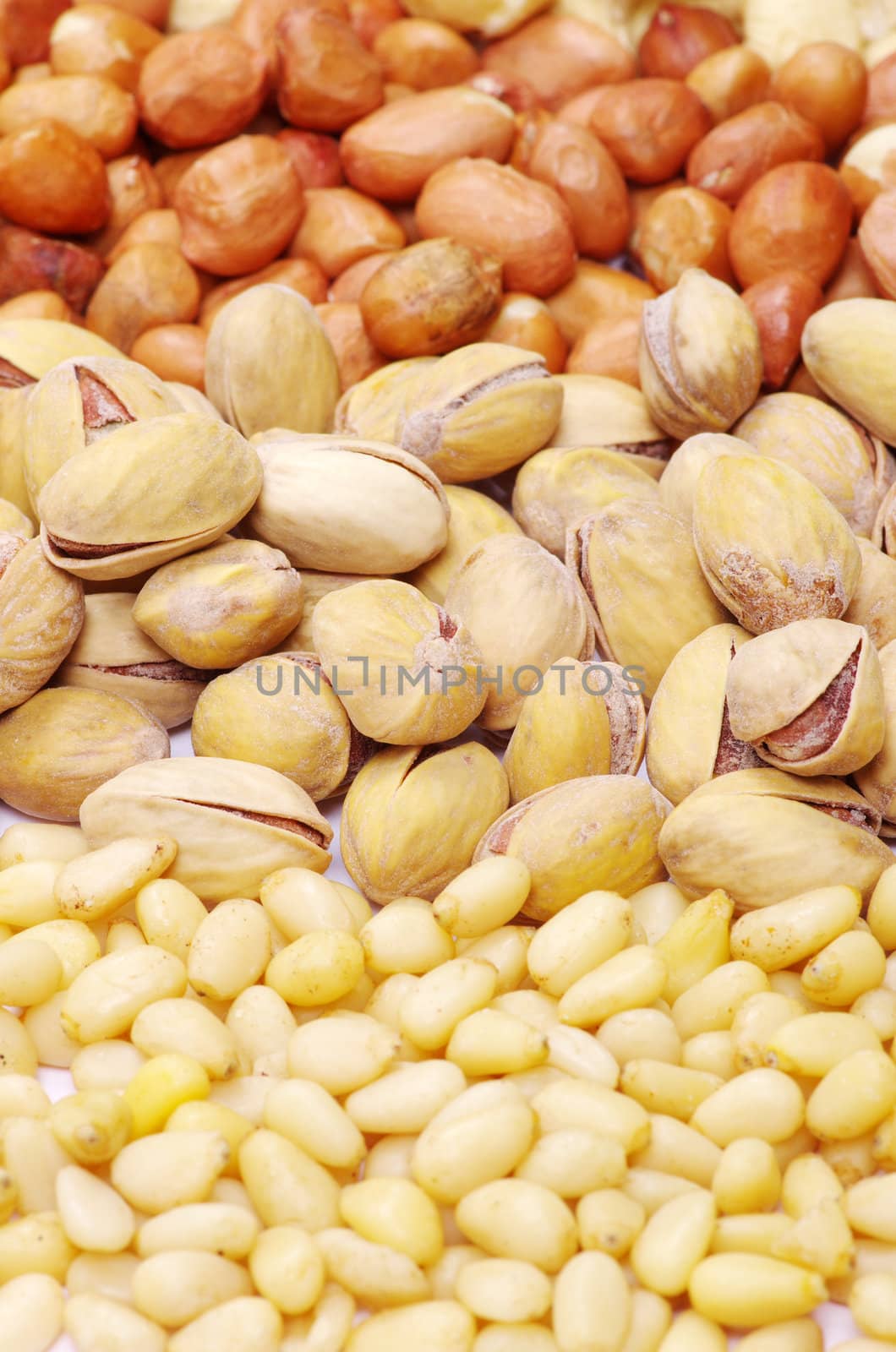 Assorted nuts as a background