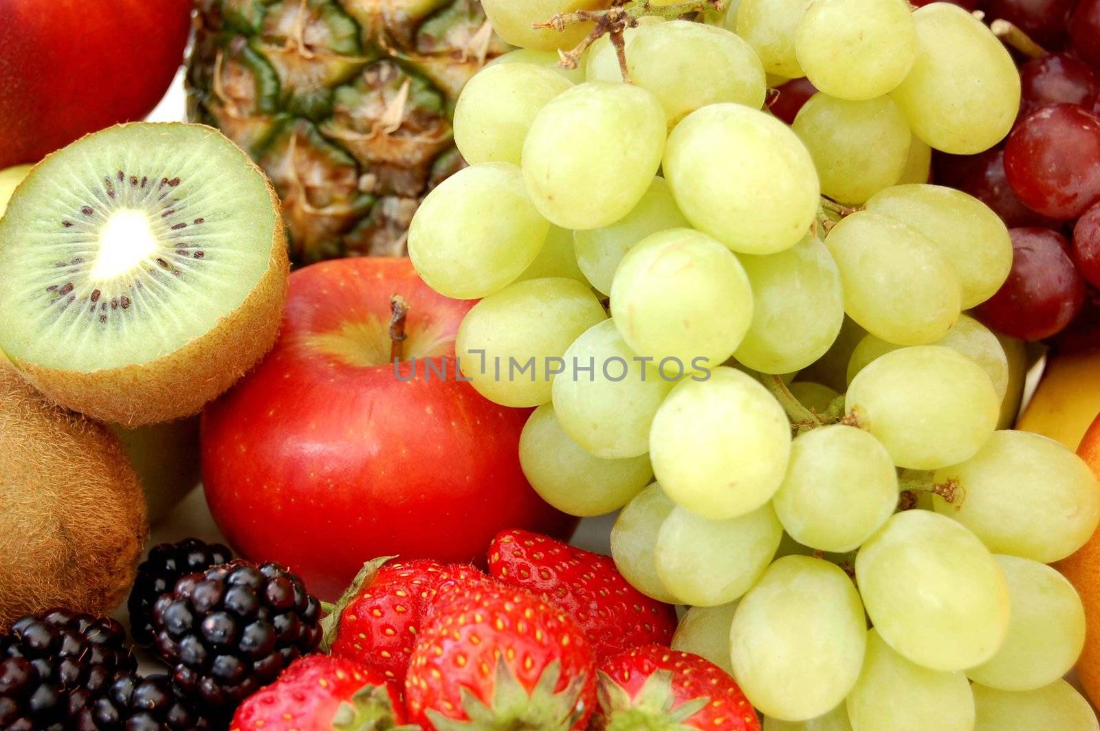 A delicious combination of different types of fruit