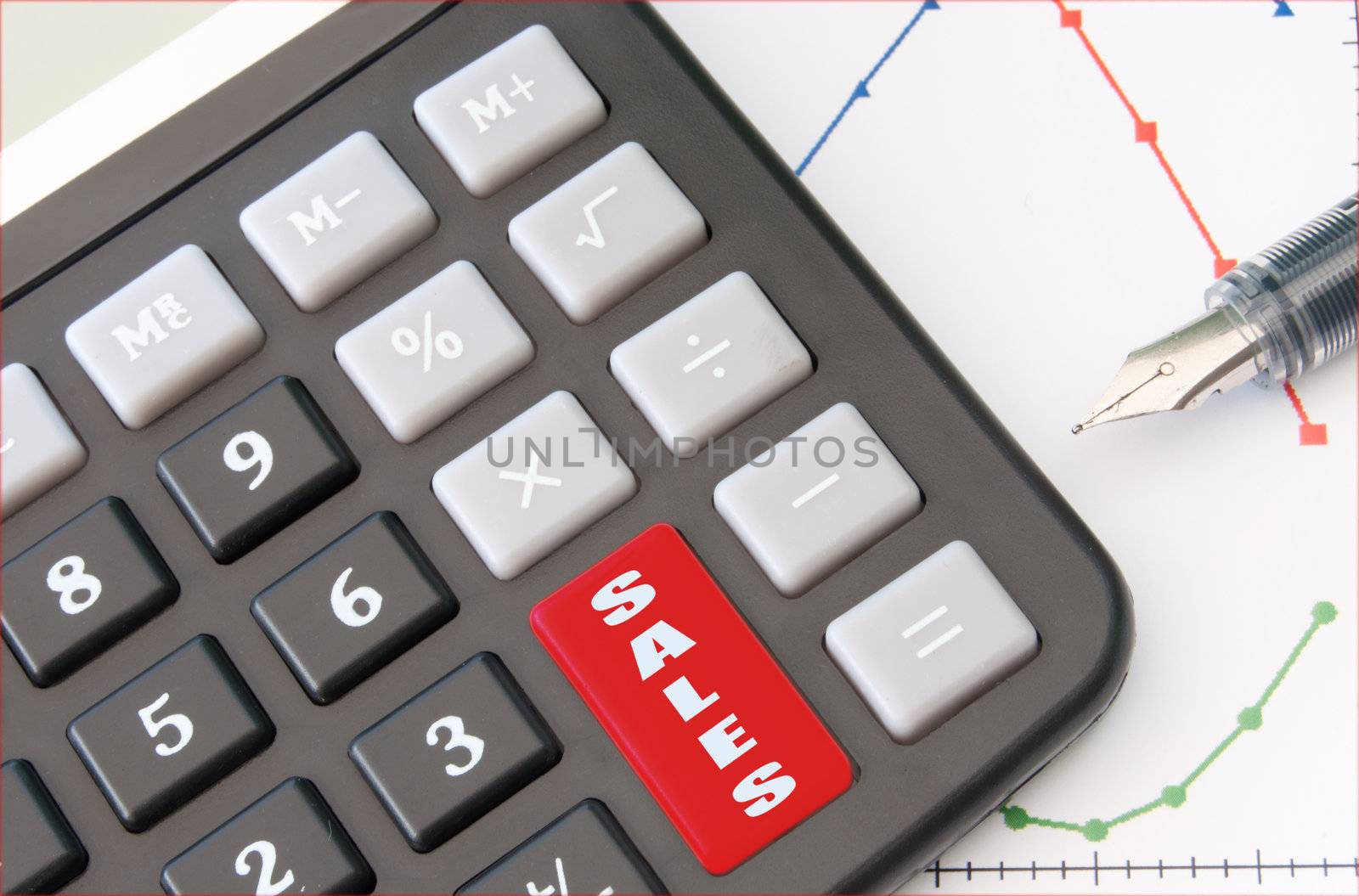 Calculator enter key with the word sales
