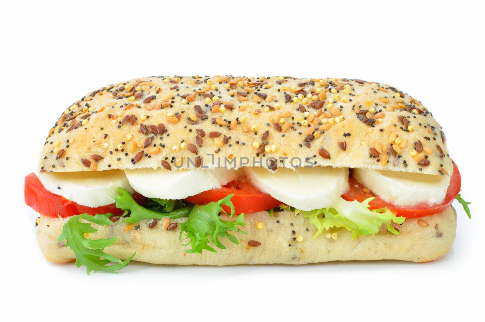 Mozzarella and tomato sandwich  by unikpix