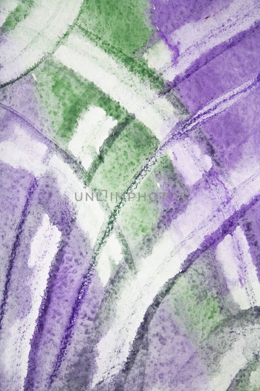 Abstract watercolor background with colorful different layers on paper texture