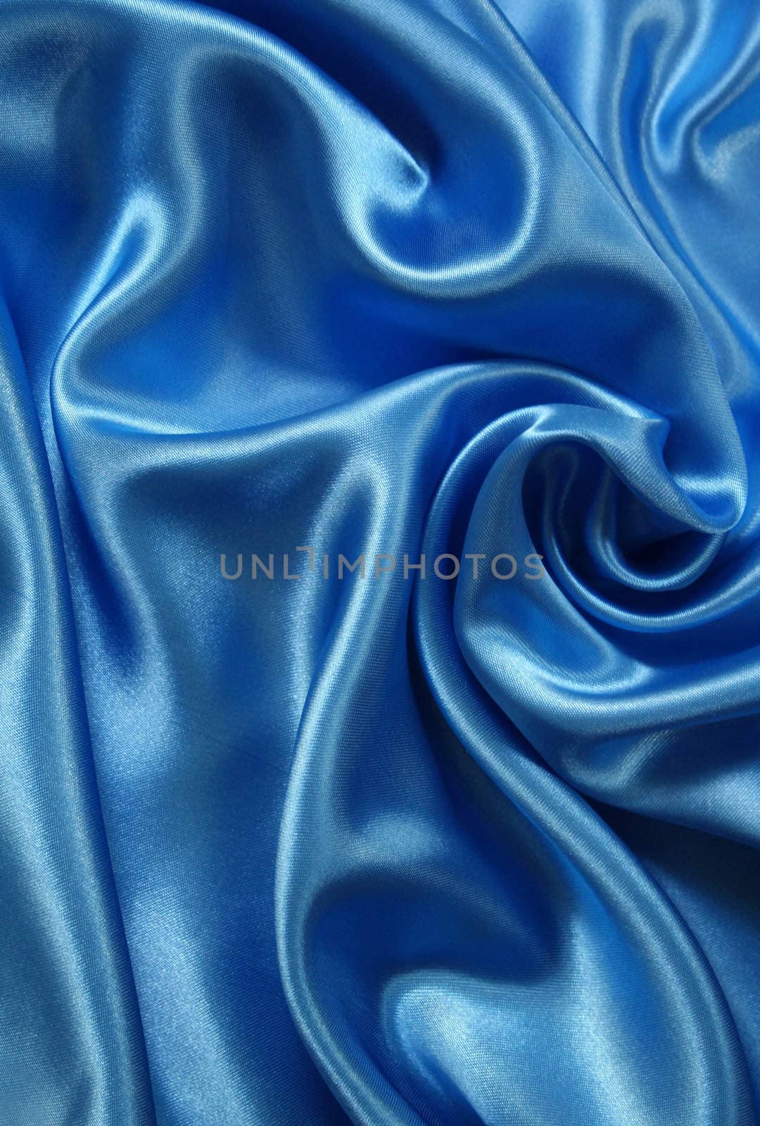 Smooth elegant dark blue silk can use as background 