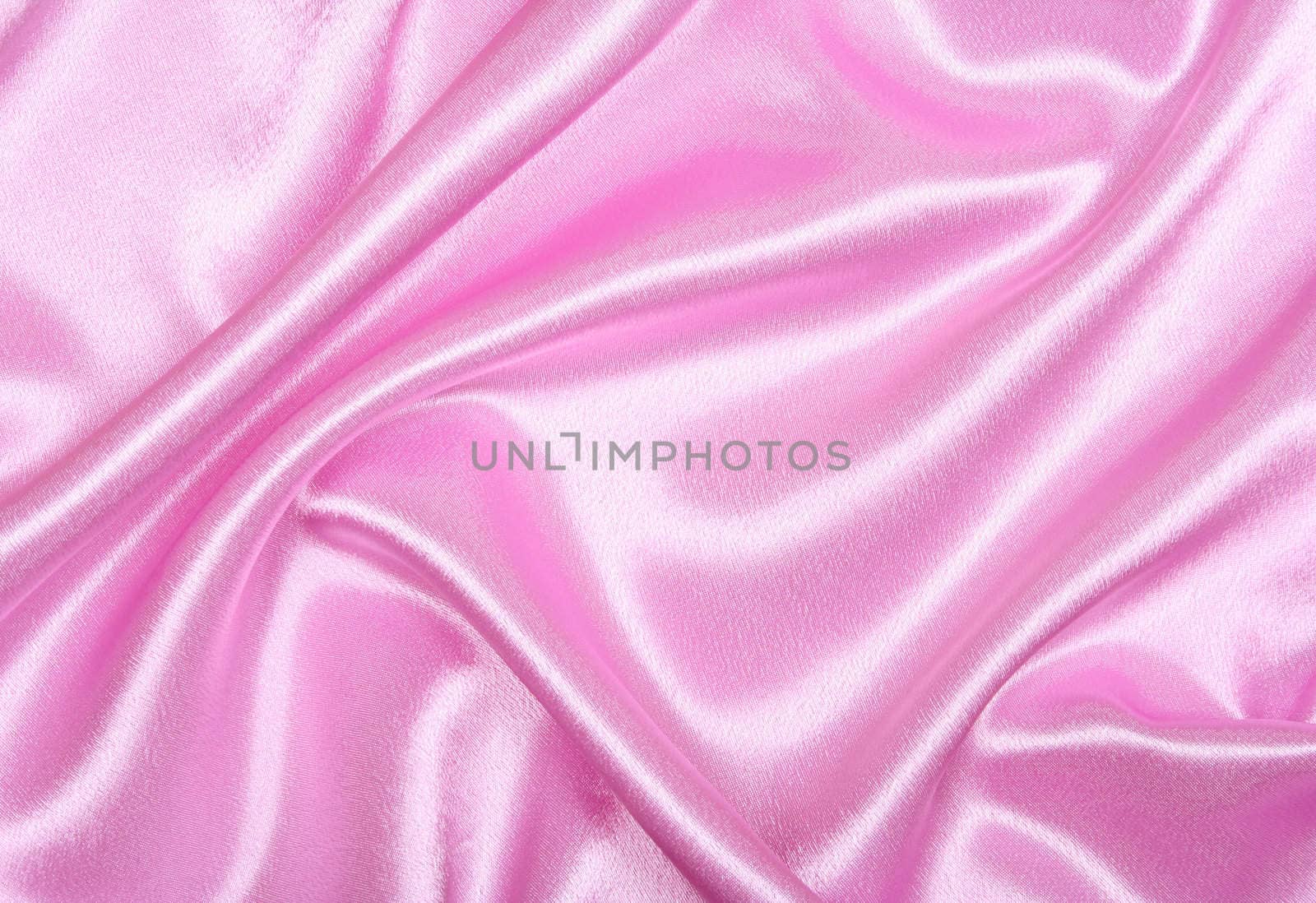 Smooth elegant pink silk as background 