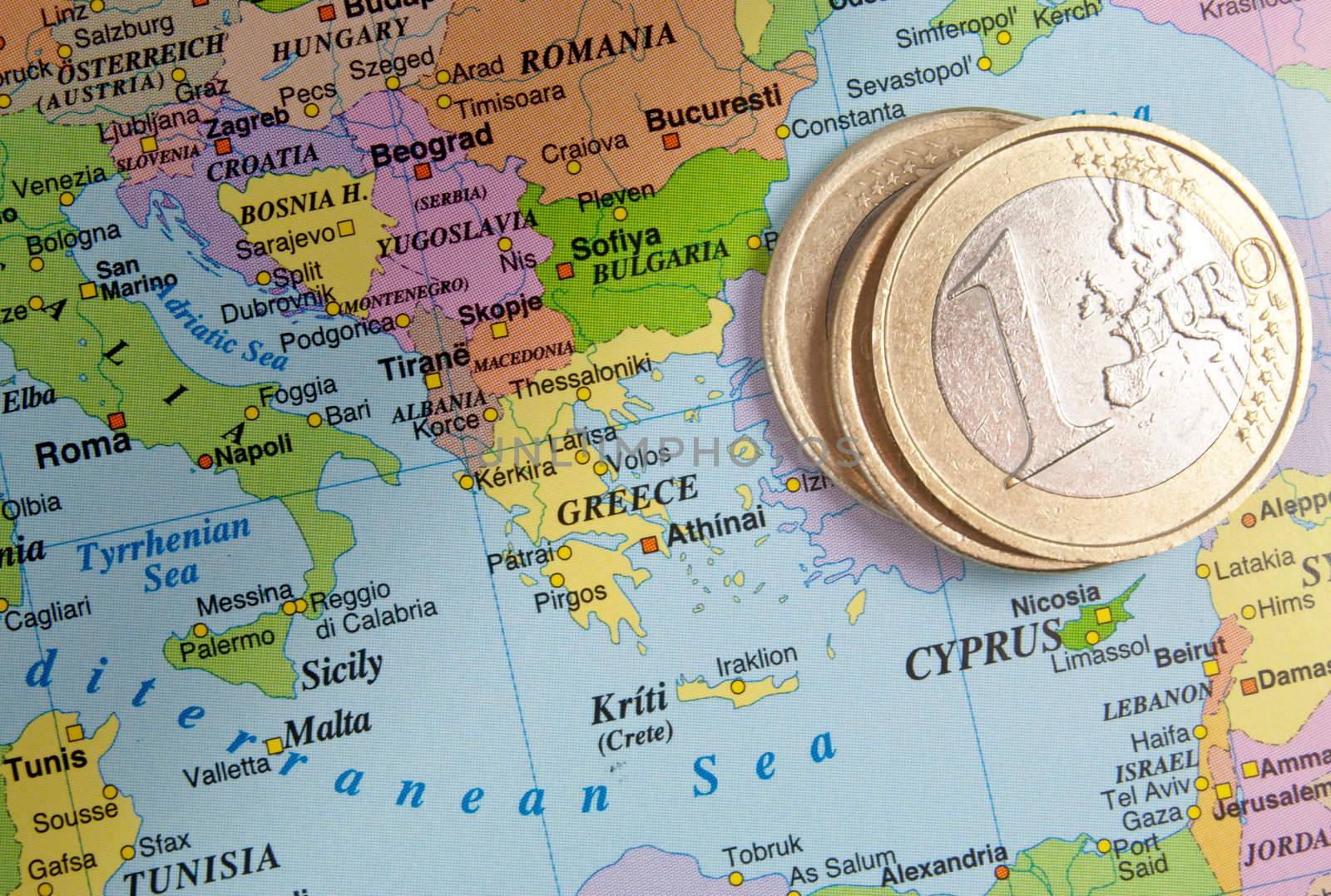 The euro and Greece by unikpix