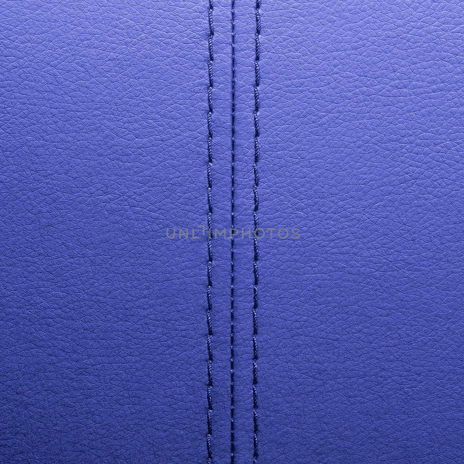 Violet leather with seam