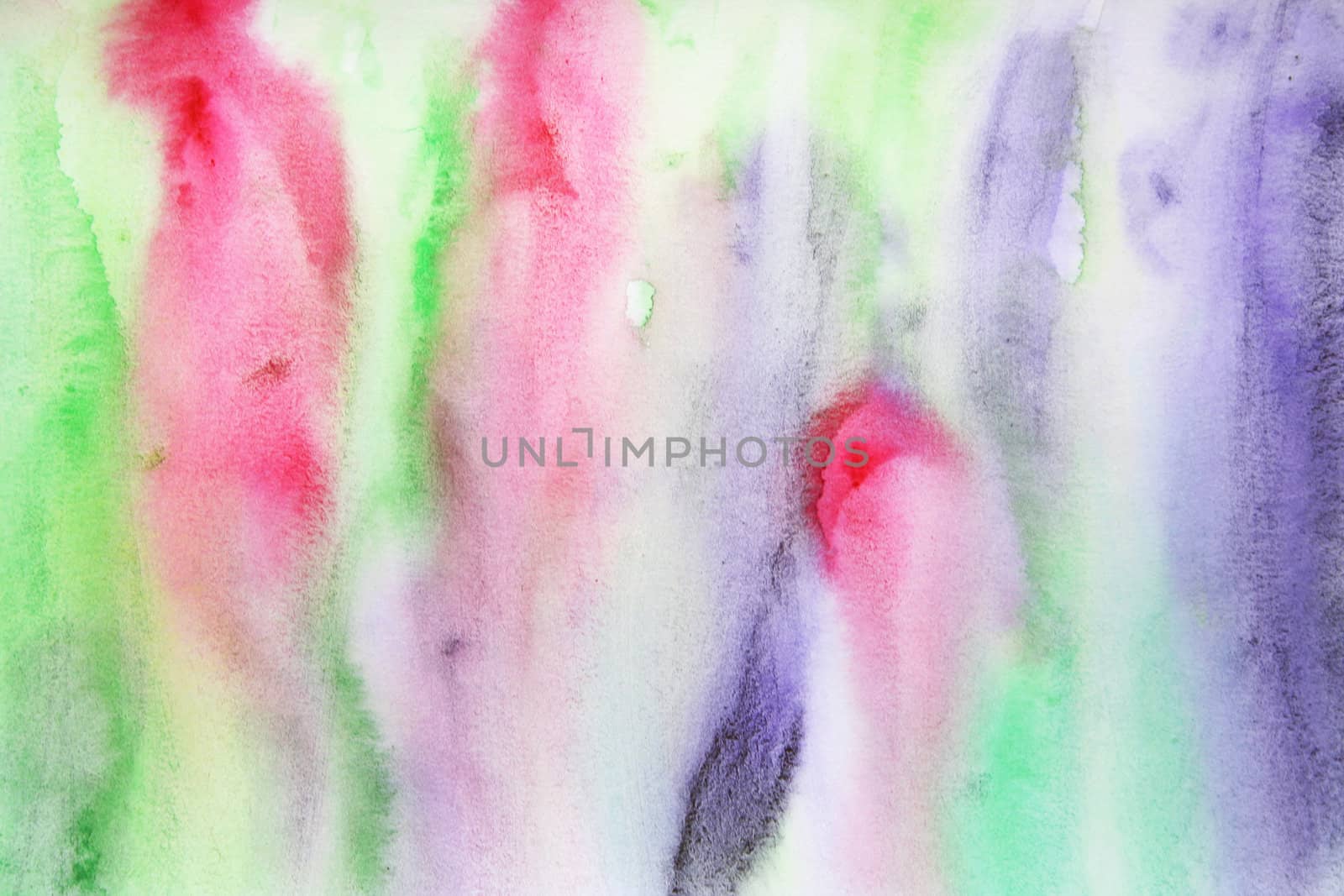 Abstract watercolor background with colorful different layers on paper texture 
