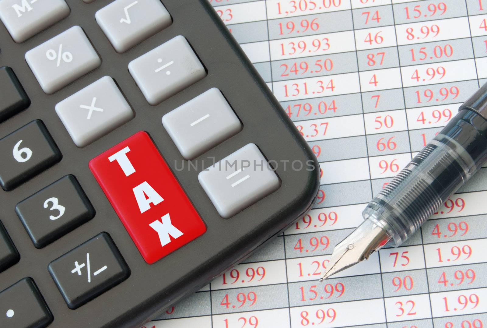 Calculater enter key with the word tax
