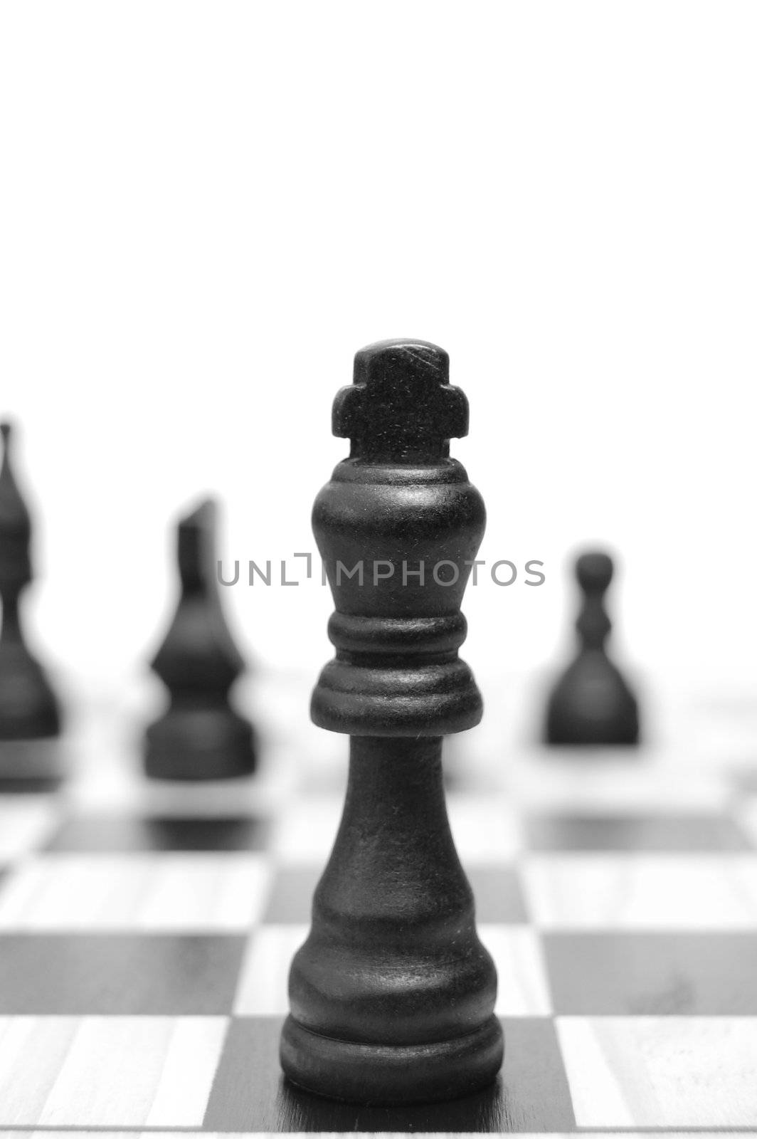 Close up of the chess king
