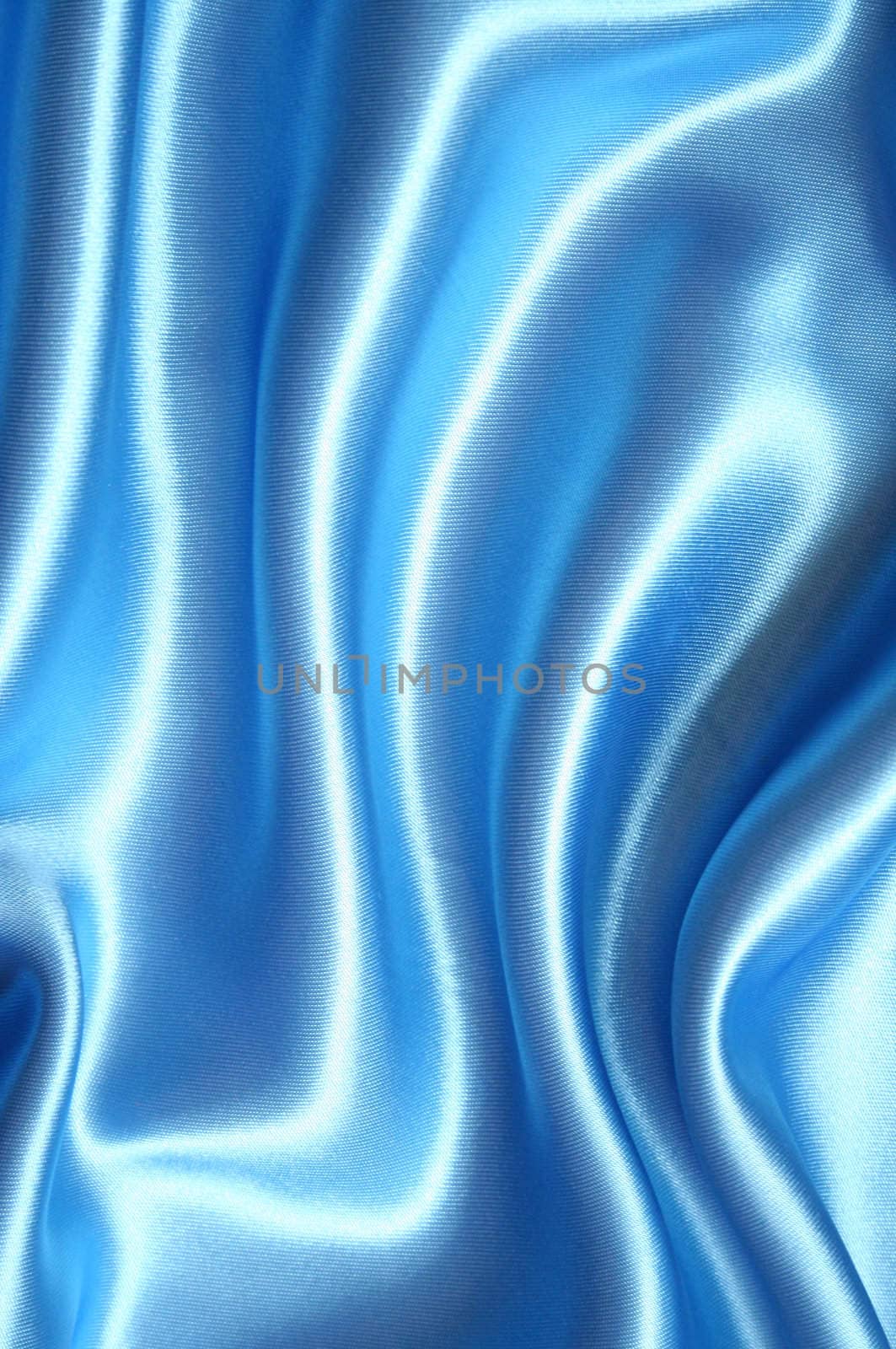 Smooth elegant blue silk can use as background 