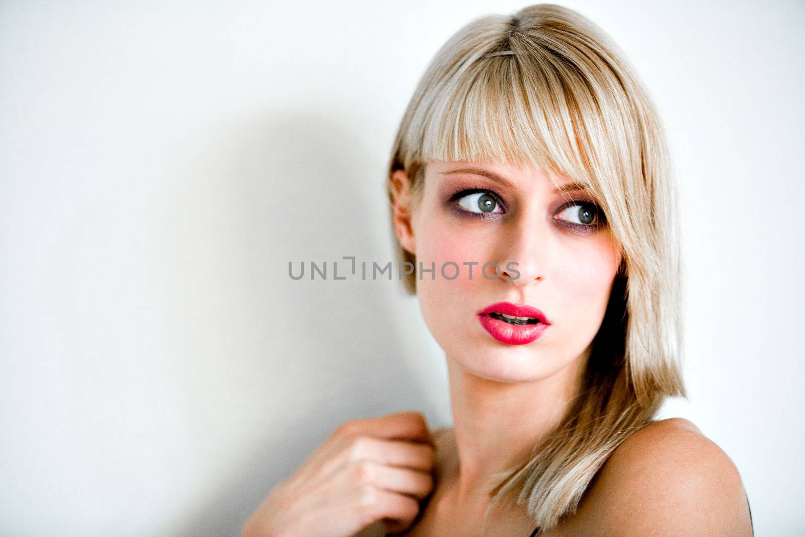 Portrait of a beautiful blond girl