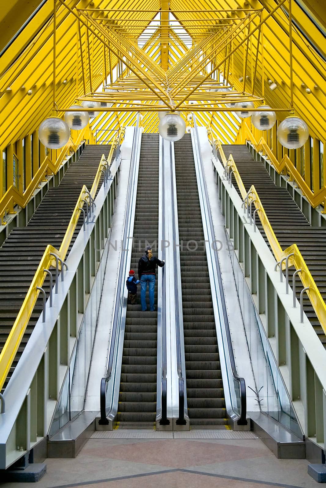 Escalator and Yellow Construction