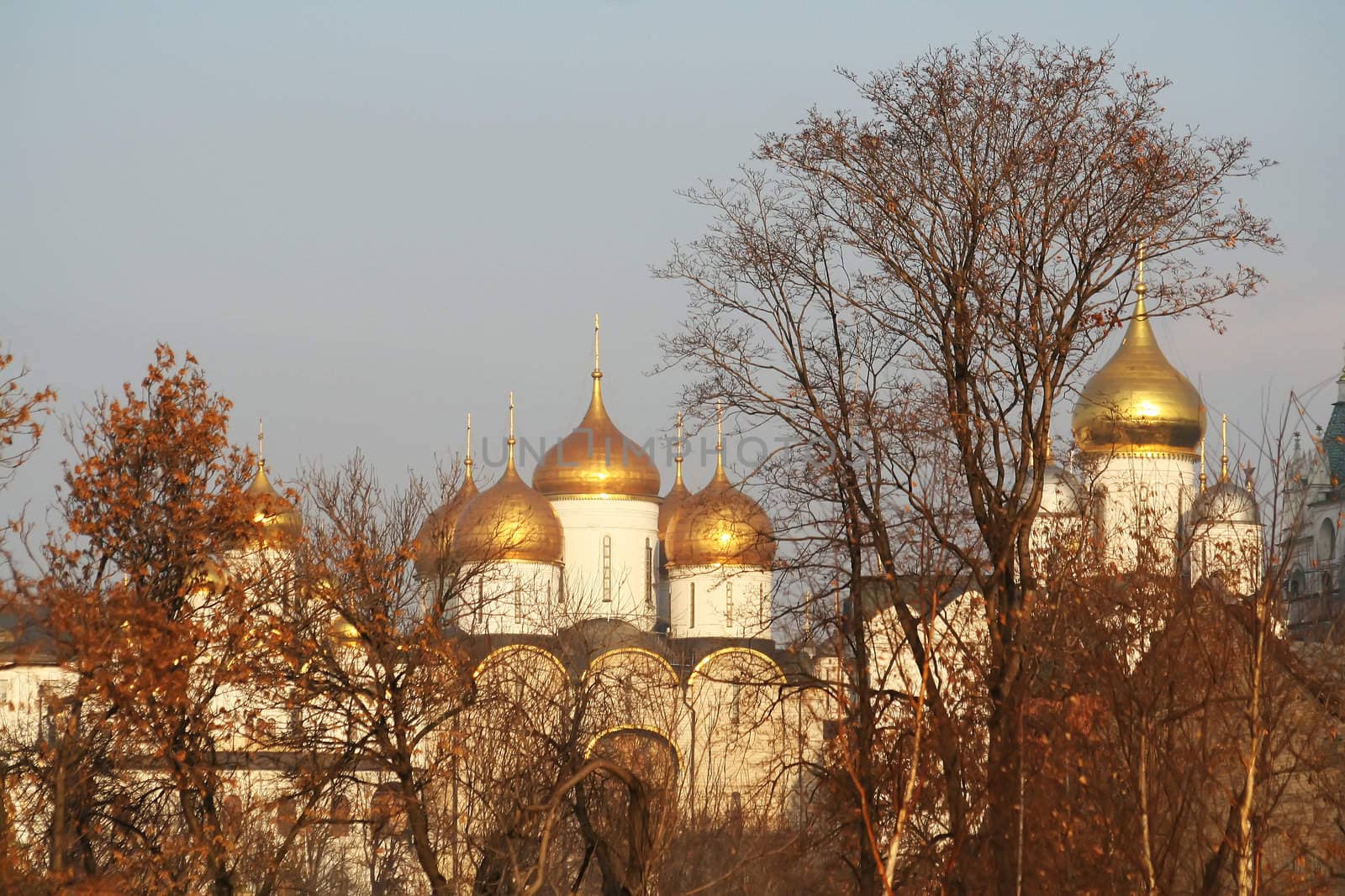 The Golden Domes of church in Old Moscow, Russia