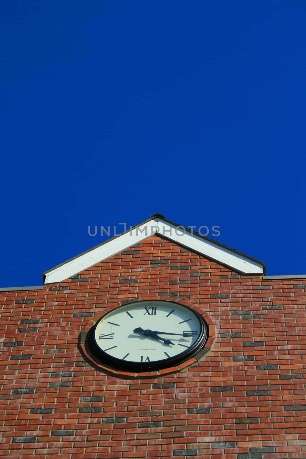 Close up of a clock tower.
