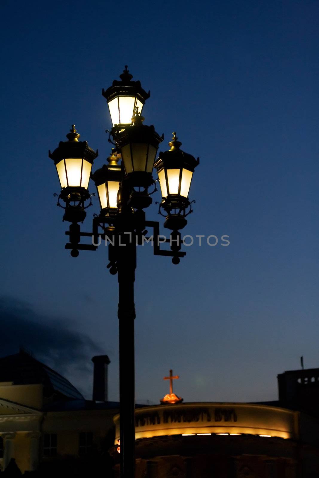 The Street Lantern Lighting in a Night