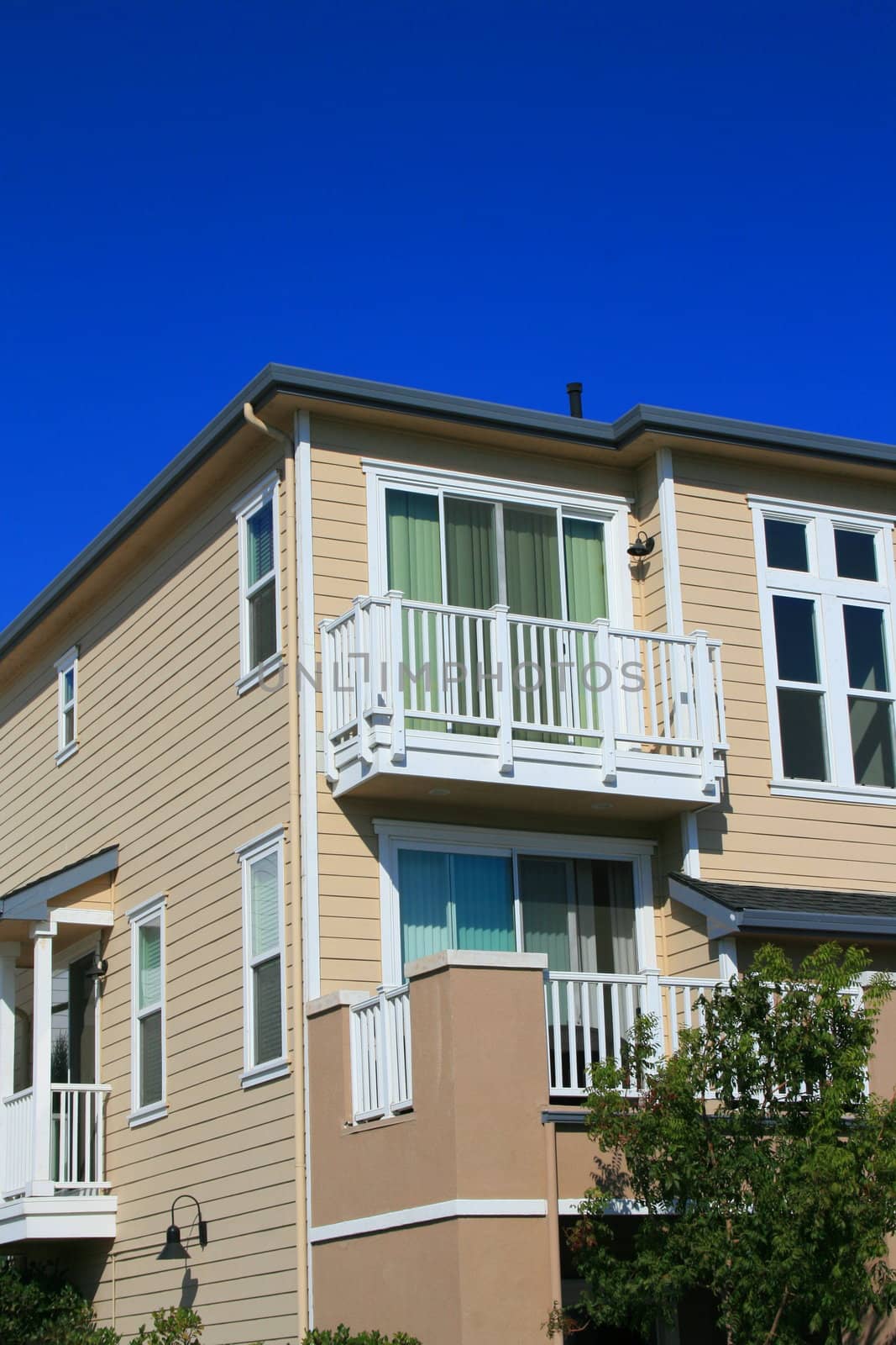 Close up of a modern building.
