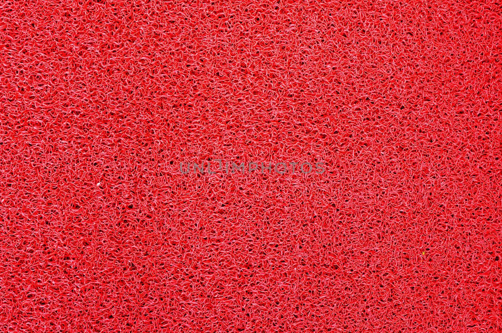 Texture of red Plastic doormat