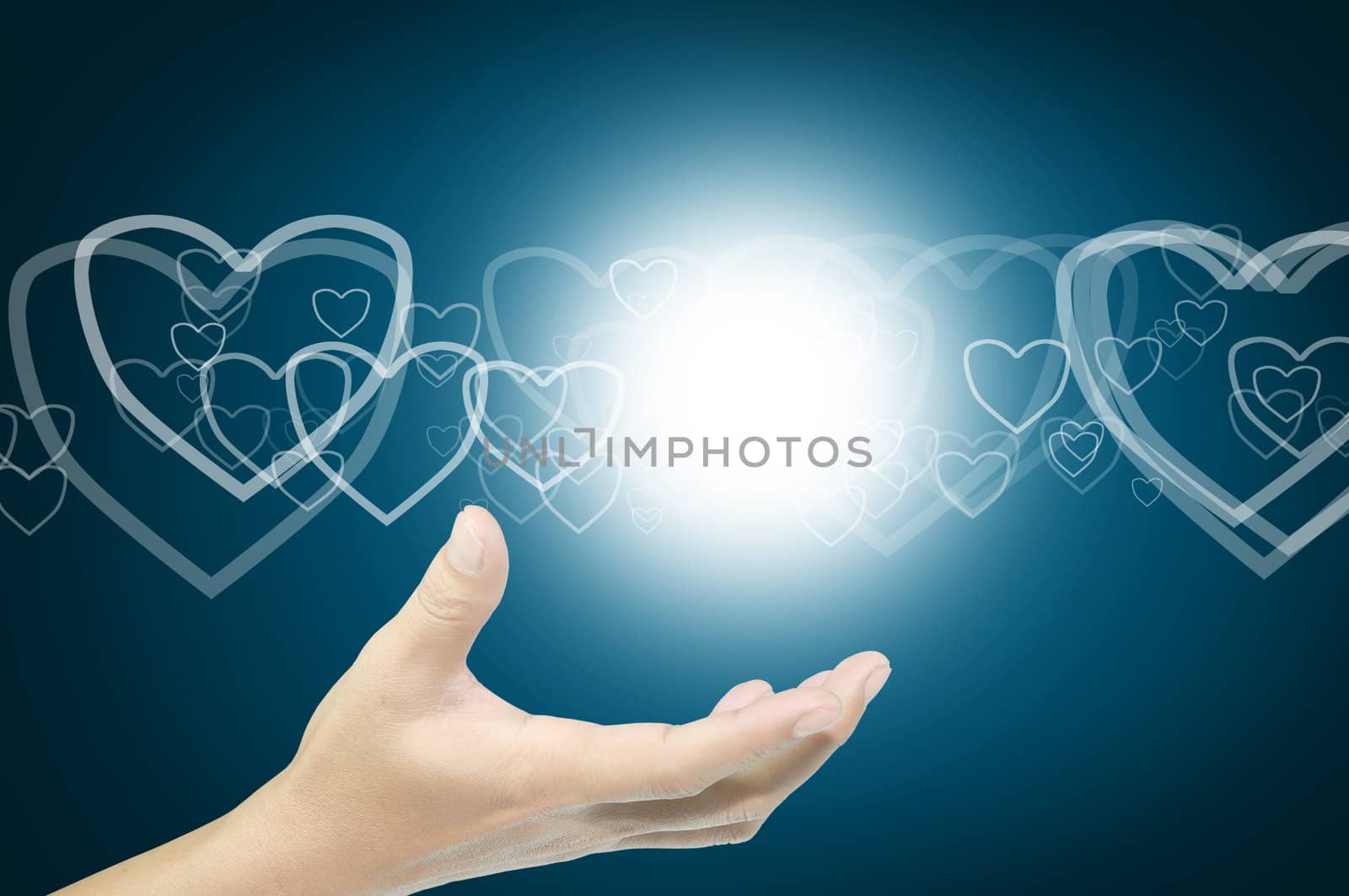 Hand hold heart  by thampapon