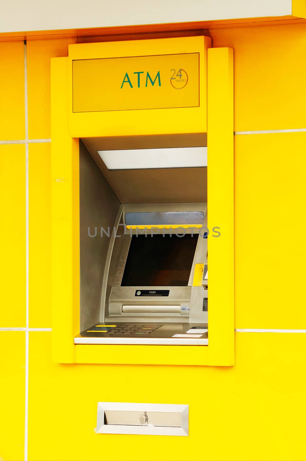 Yellow Automatic Teller Machine or ATM