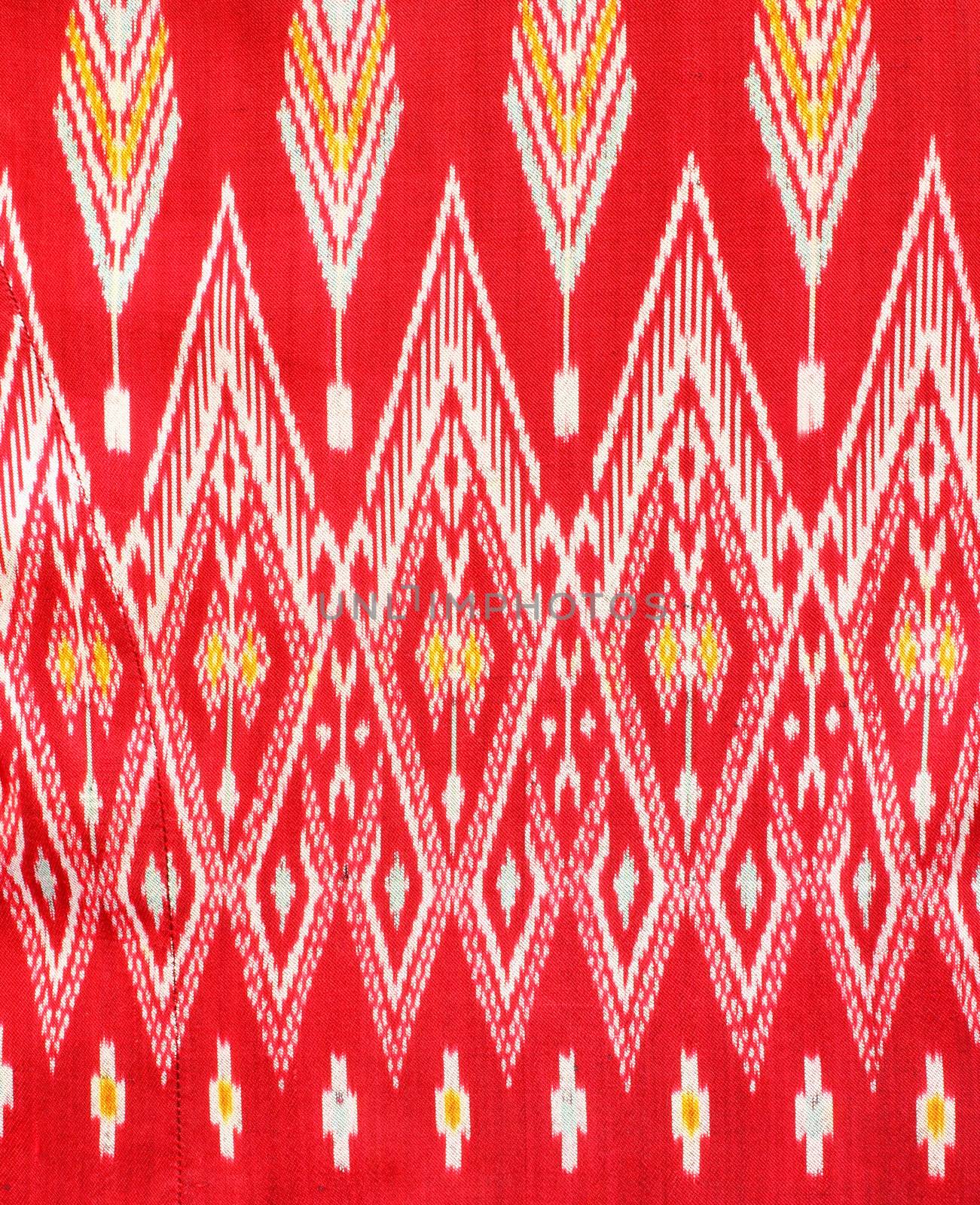 Pattern of Thai silk native fabric by nuchylee