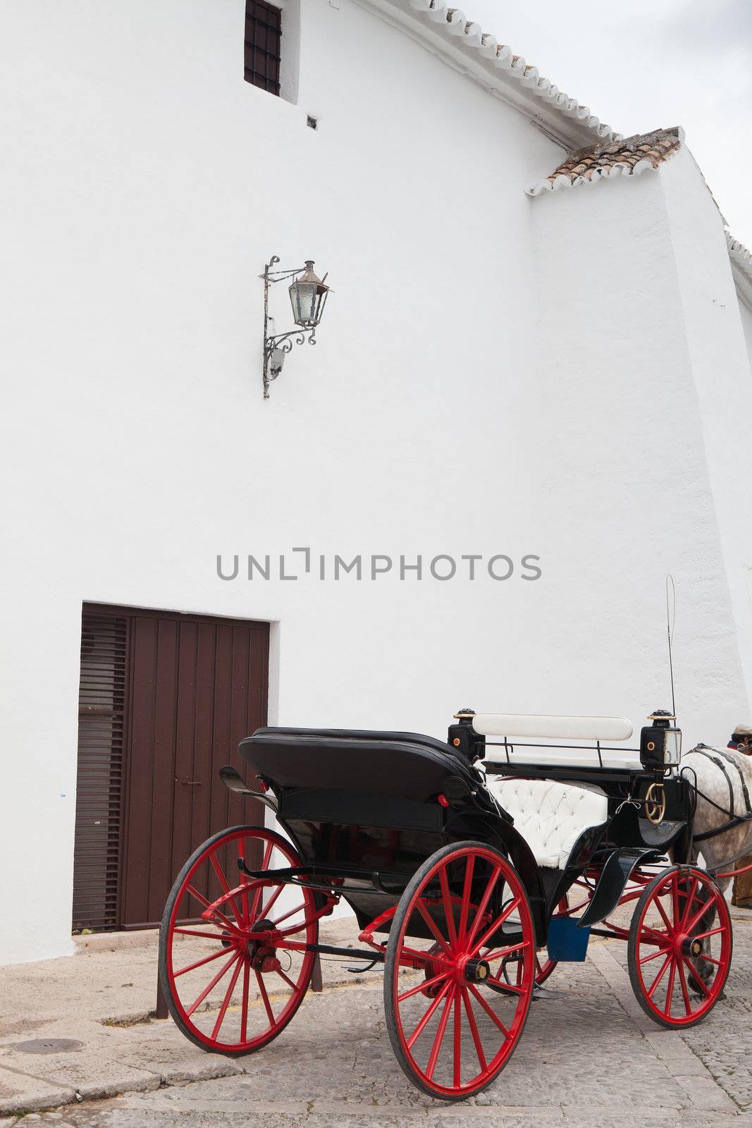 Old fiacre near bullring, Ronda (Spain)