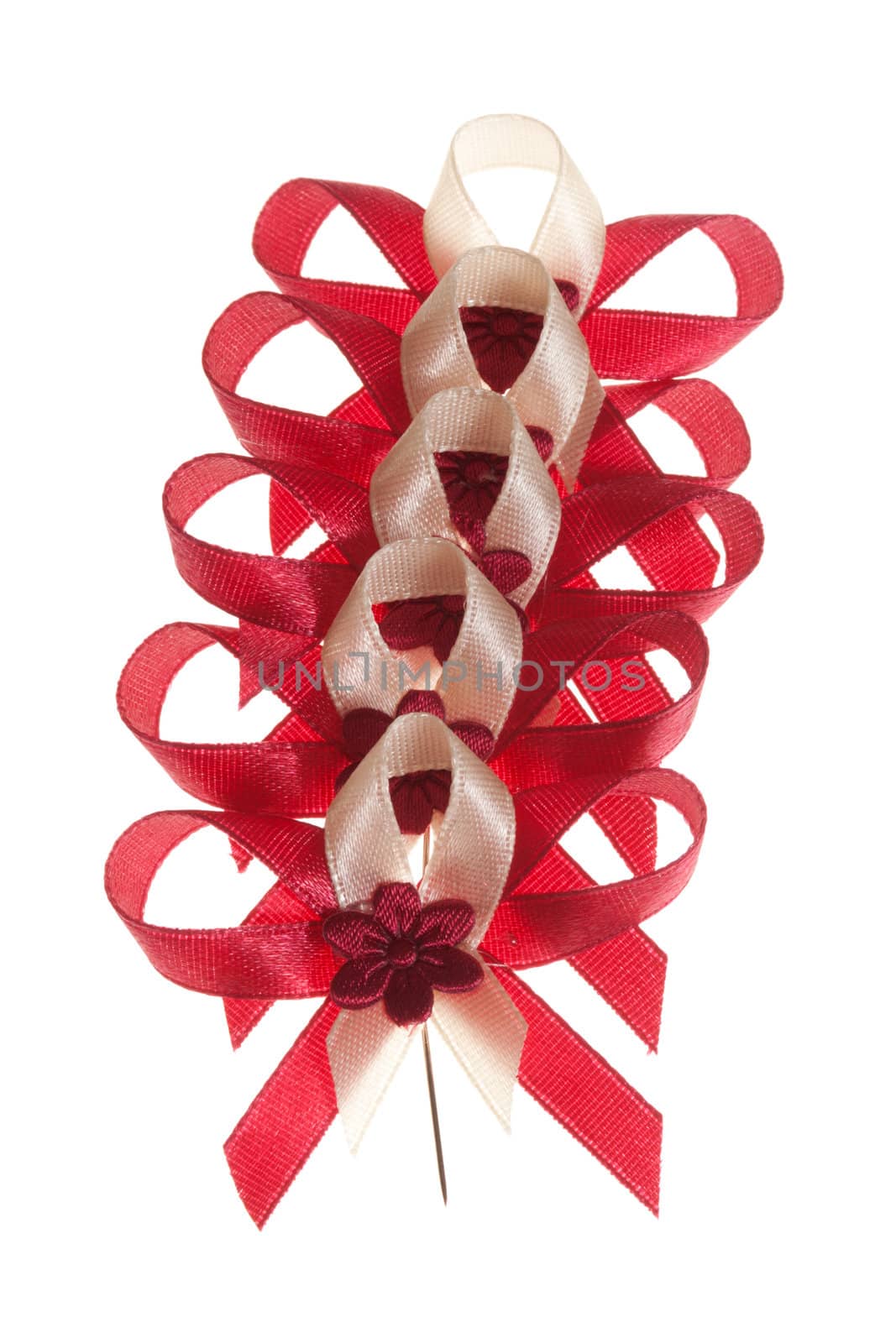 Celebration bows, isolated on white