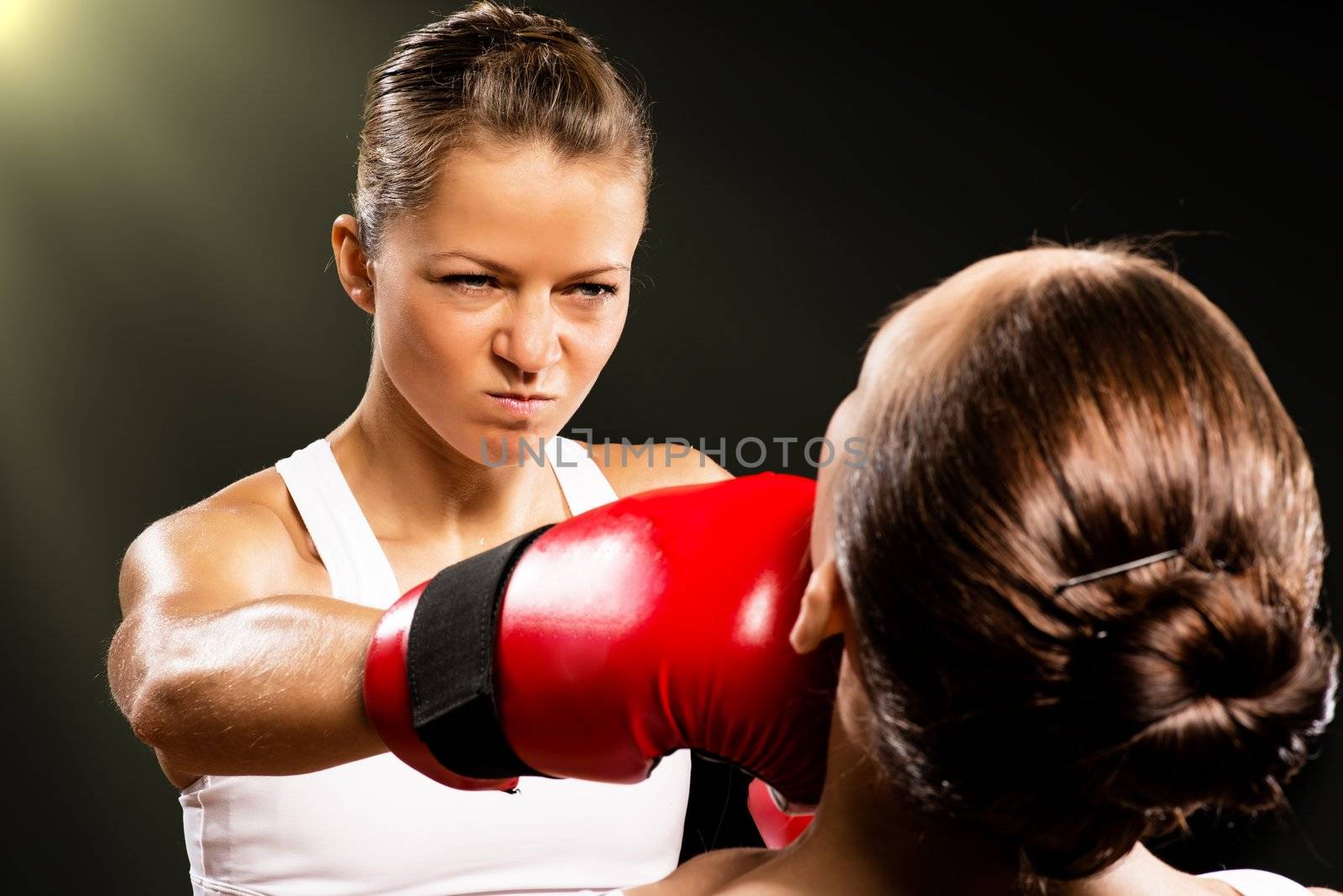 woman boxing by adam121