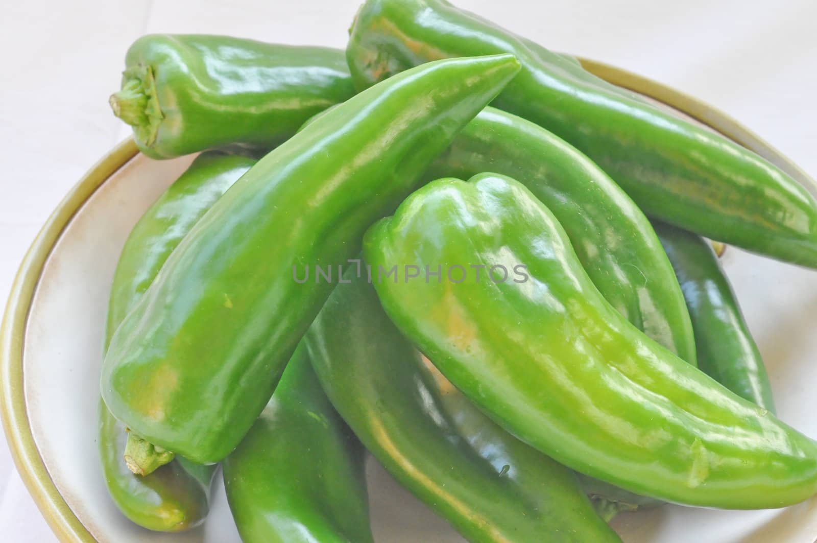 Green pepper, aka sweet pepper or chilli capsicum