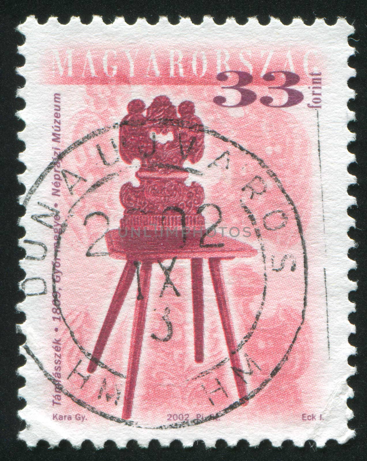 HUNGARY - CIRCA 2002: stamp printed by Hungary, shows antique chair, circa 2002