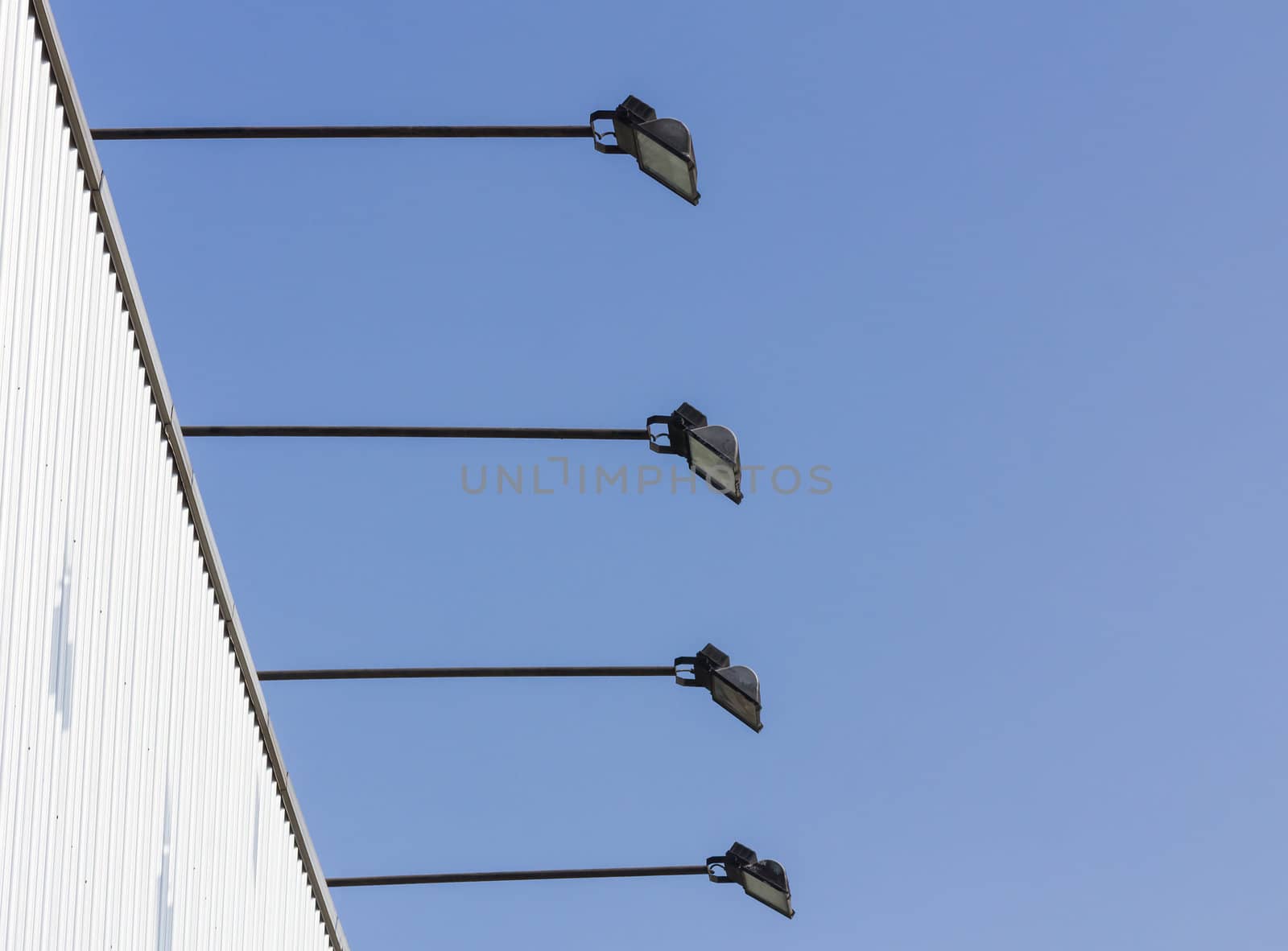 The Stadium Spot-light  over Blue Sky