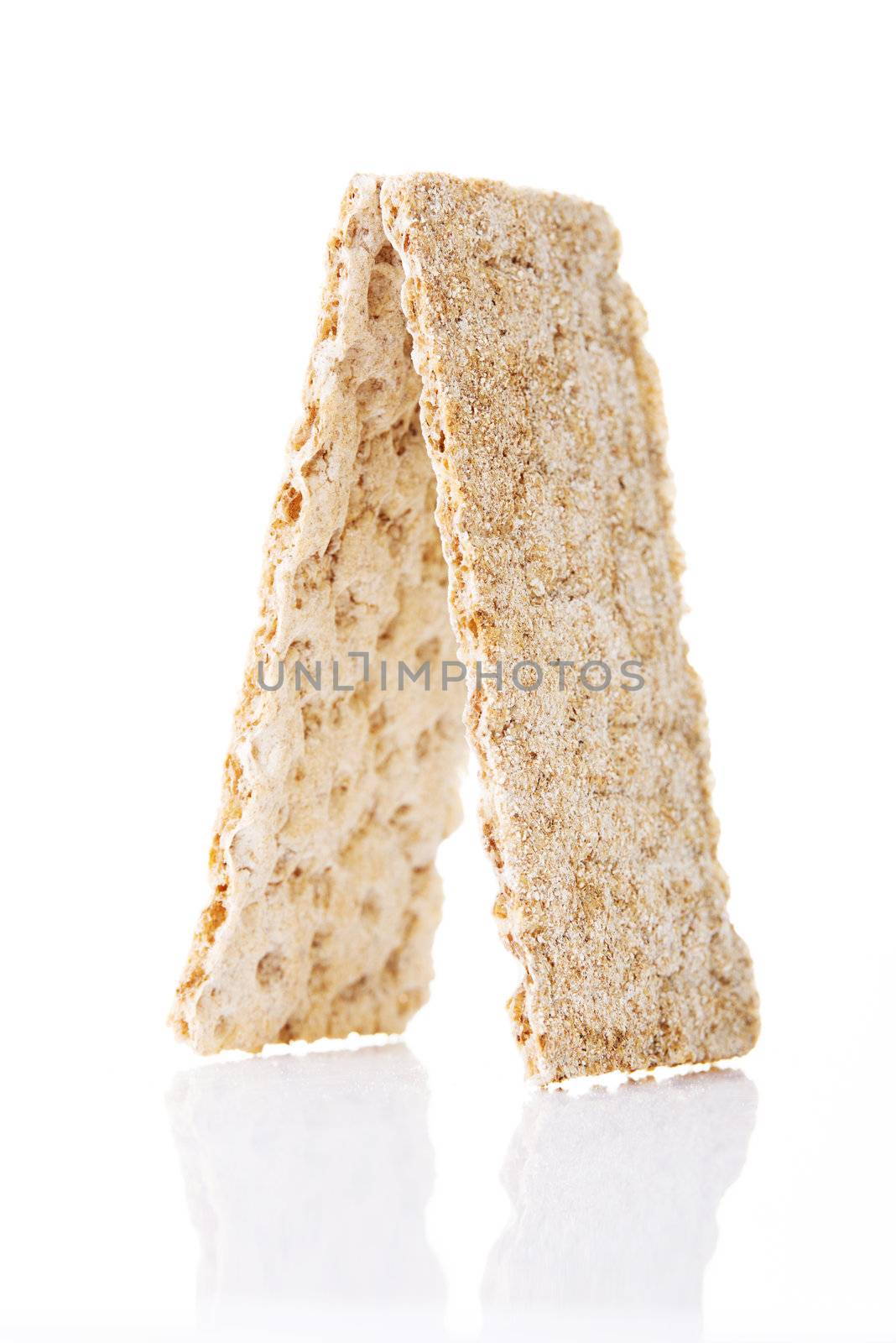 Healthy rye cracker bread for diet