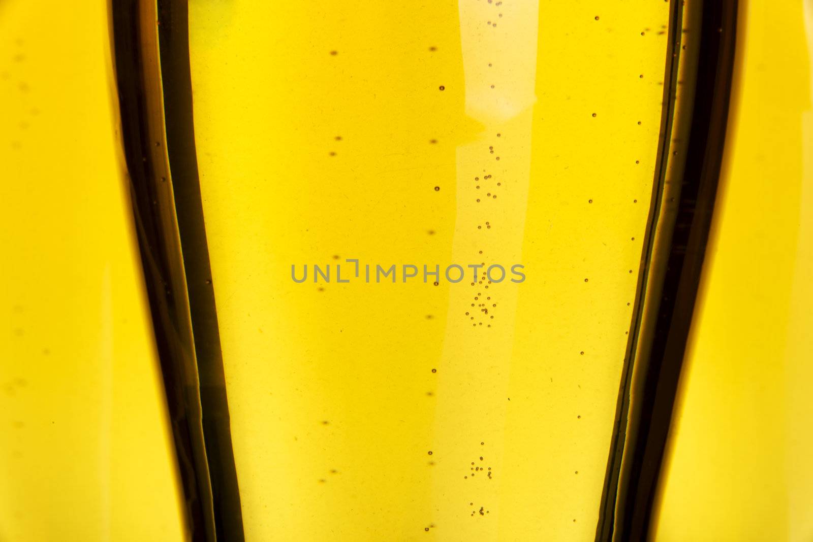 Beer in glass close up