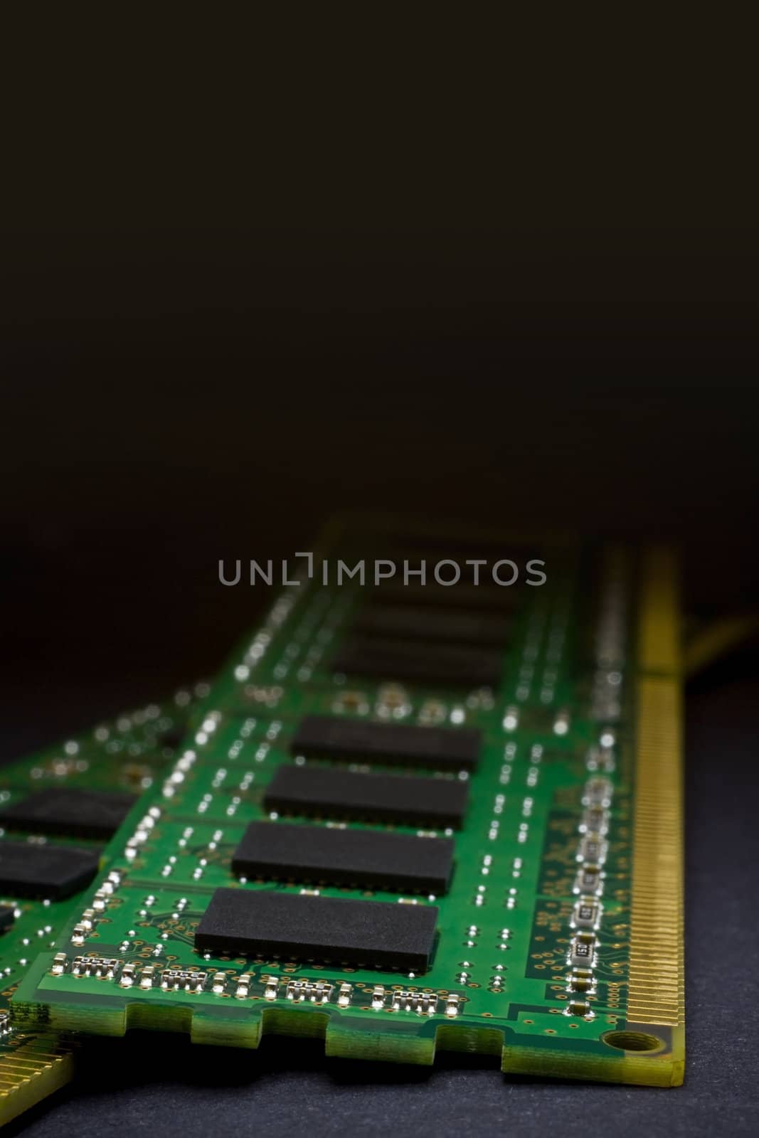 RAM in  close-up dark background