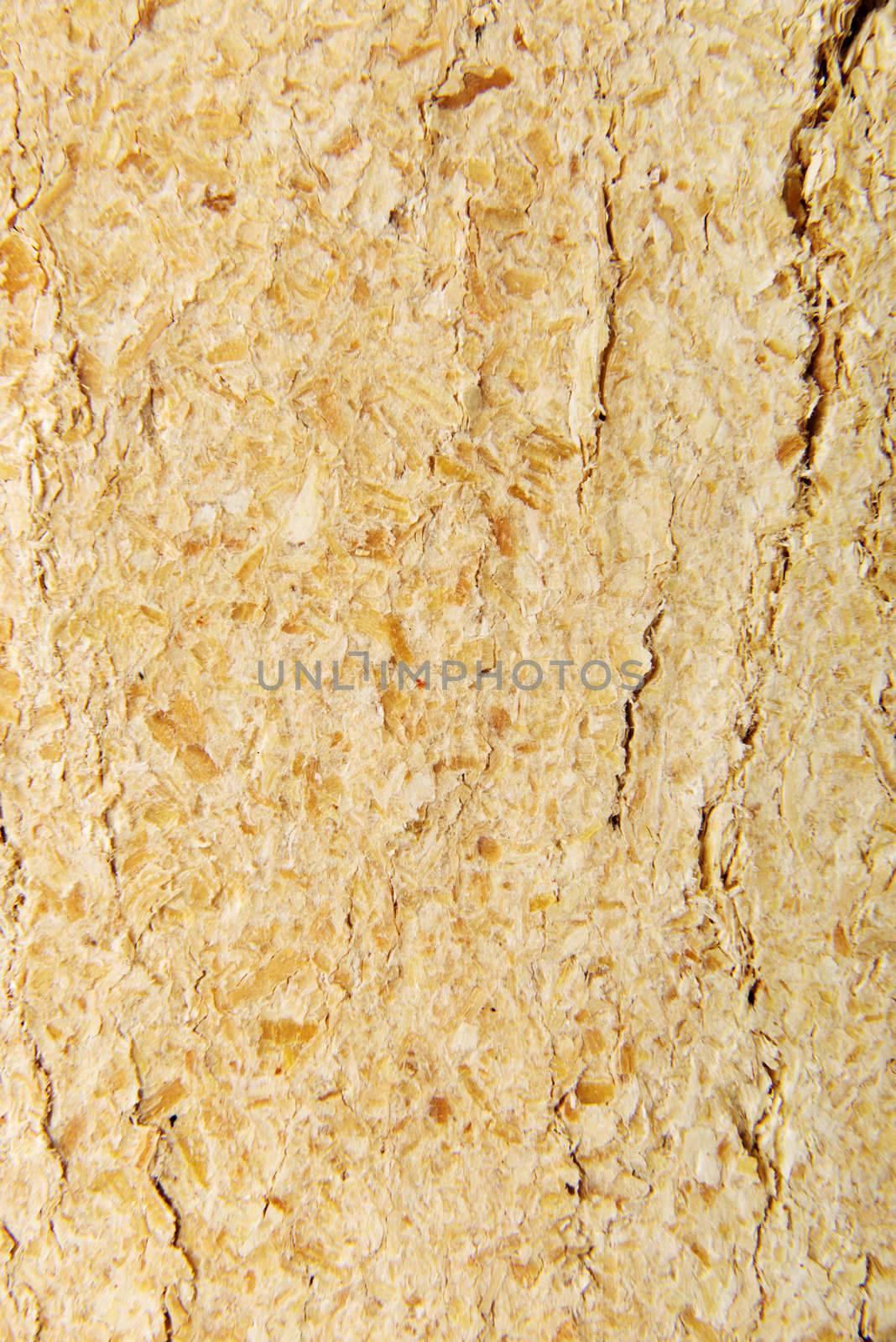Wood sawdust briquettes texture , isolated on white