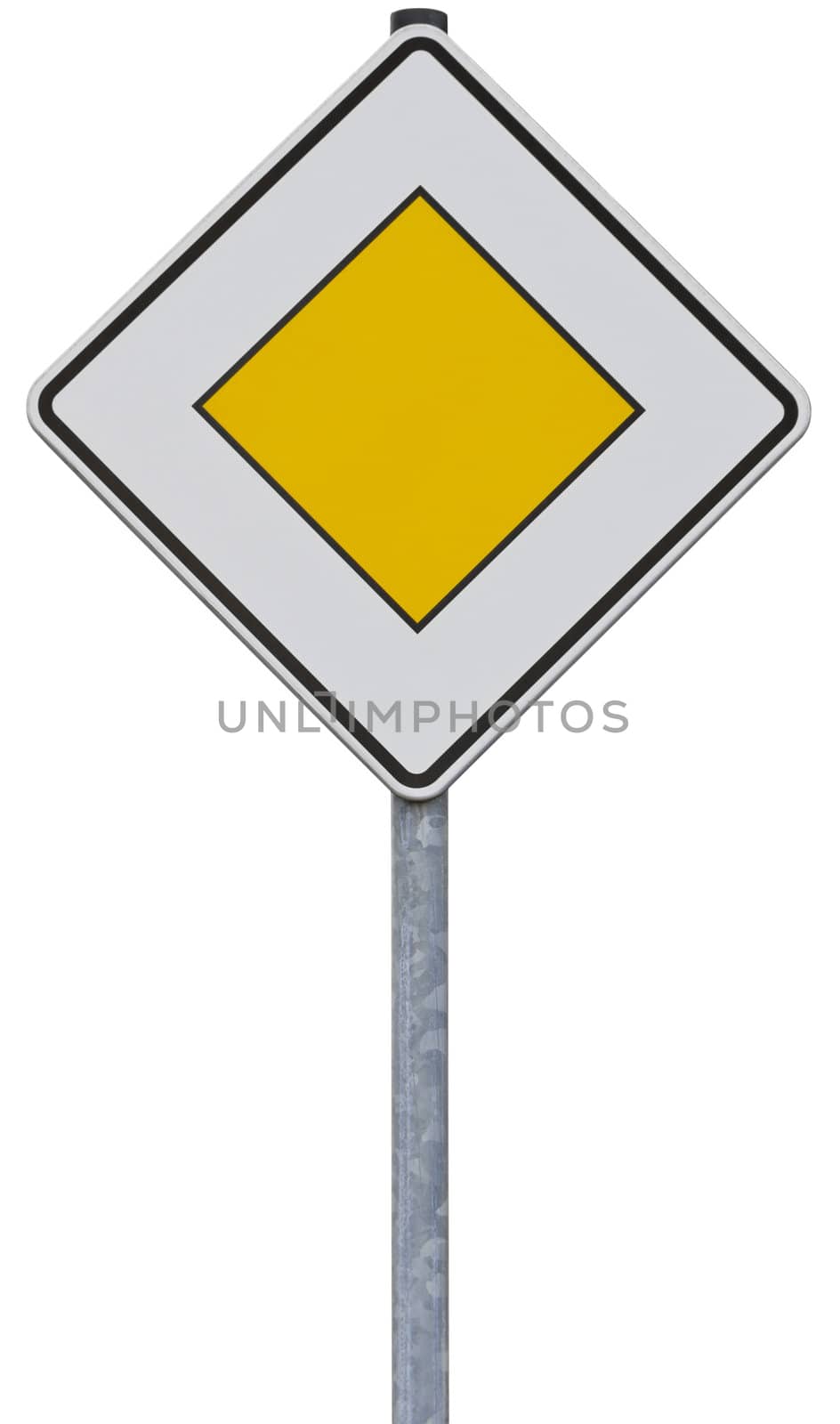 traffic sign: right of way (with clipping path) by gewoldi
