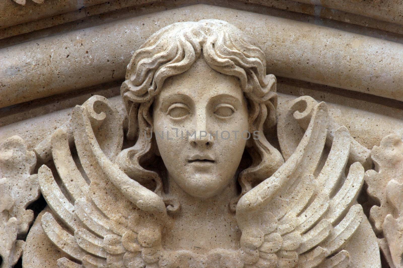 Angel on the portal of Zagreb cathedral